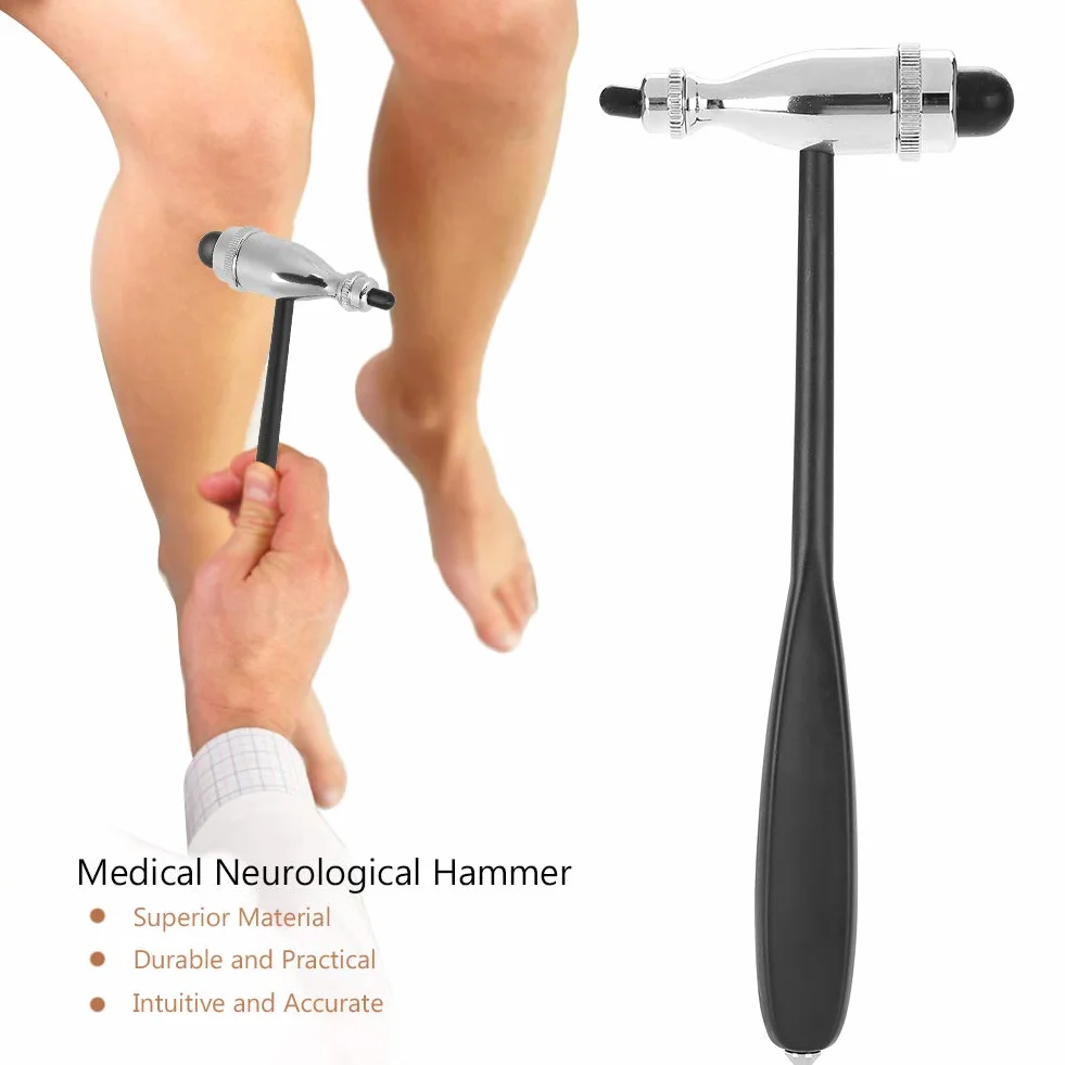 Młotek neurologiczny z podwójną głowicą z tworzywa sztucznego, humanizowany design do precyzyjnej diagnostyki mięśni i nerwów, medyczny instrument badawczy