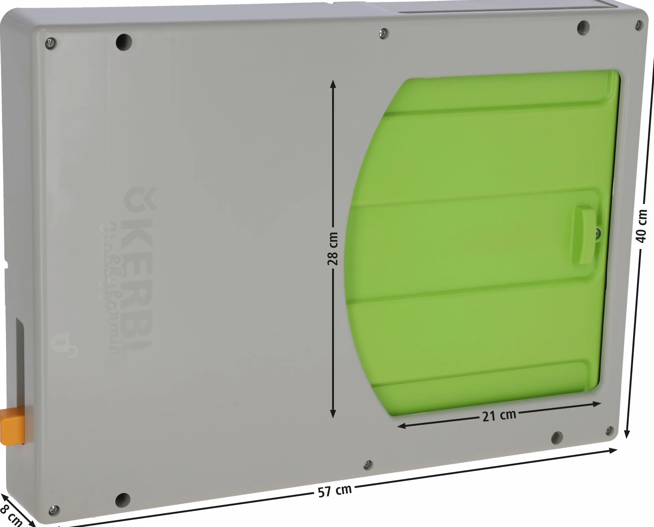 Kerbl Hobbyfarming Smartcoop Drzwi dla Kurczaków, Klapka dla Kurczaków, 57 x 7.5 x 40 cm, Plastik, Kury, Detekcja Światła Otoczenia
