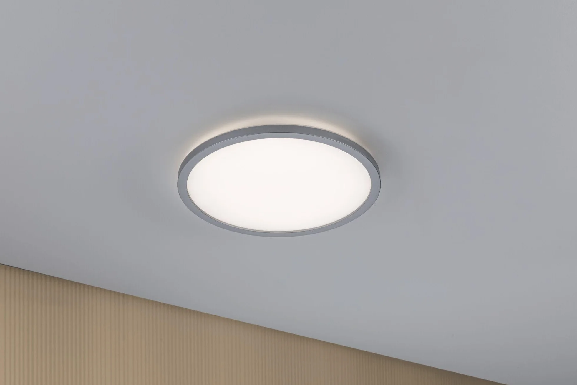 Paulmann 70991 Panel LED Atria Shine 293mm okrągły z 1x16 W ciepły biały chrom matowy panel świetlny plastikowy panel sufitowy 3000 K
