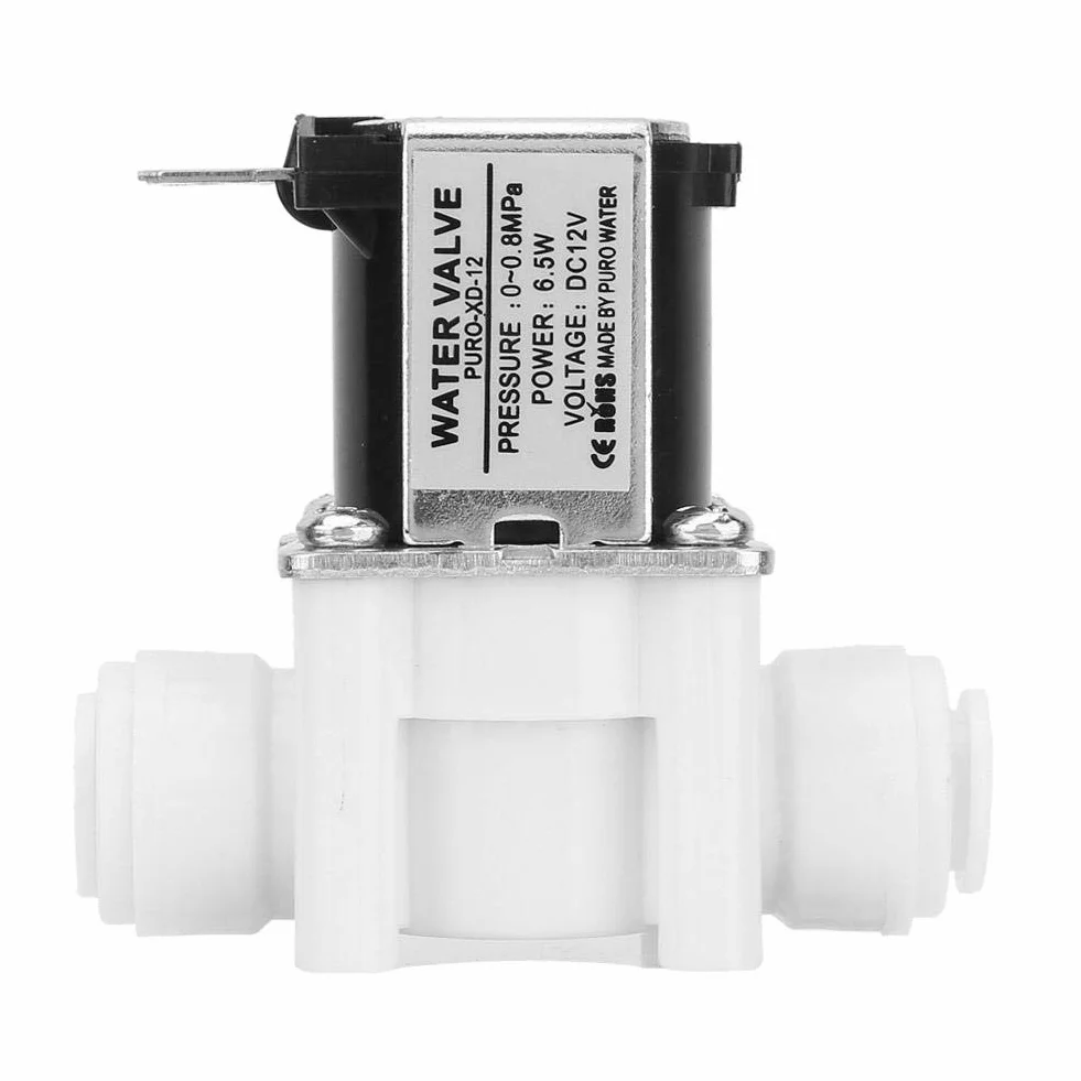Elektrozawór 12V, DC12V Normalnie zamknięty zawór wodny Elektryczny plastikowy zawór elektromagnetyczny 3/8 "szybkozłącze do oczyszczania wody
