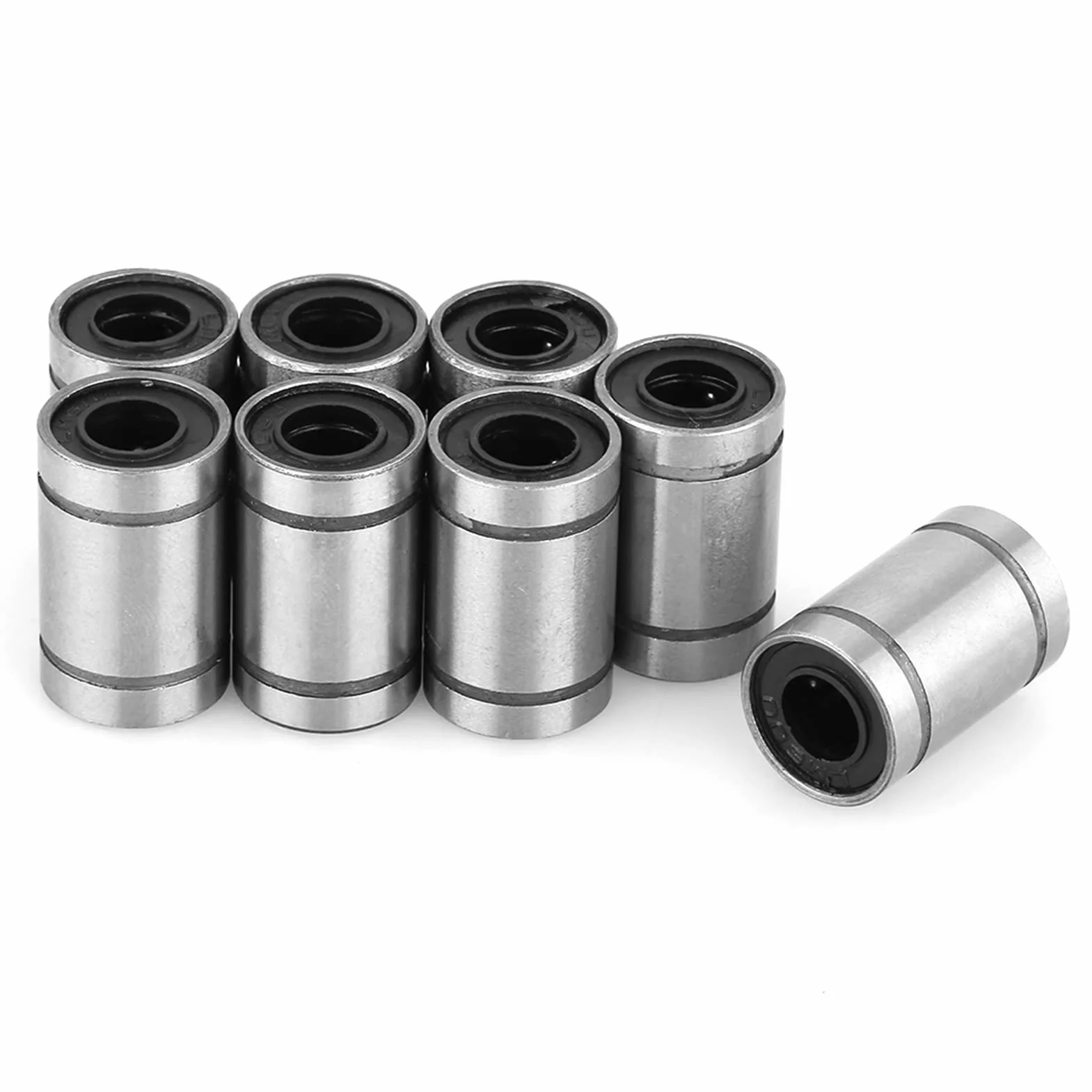 Łożysko Kulkowe Liniowe, 8 Sztuk LM6UU 6mm Liniowe łożyska ślizgowe, Podwójnie Uszczelniona Tuleja łożyska Liniowego O Niskim Poziomie Hałasu Do Części CNC Drukarki 3D