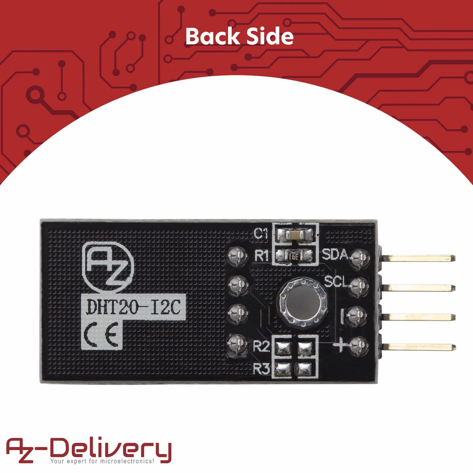 AZDelivery DHT20 Cyfrowy czujnik temperatury i wilgotności I2C 2,5V-5,5V dla Raspberry Pi
