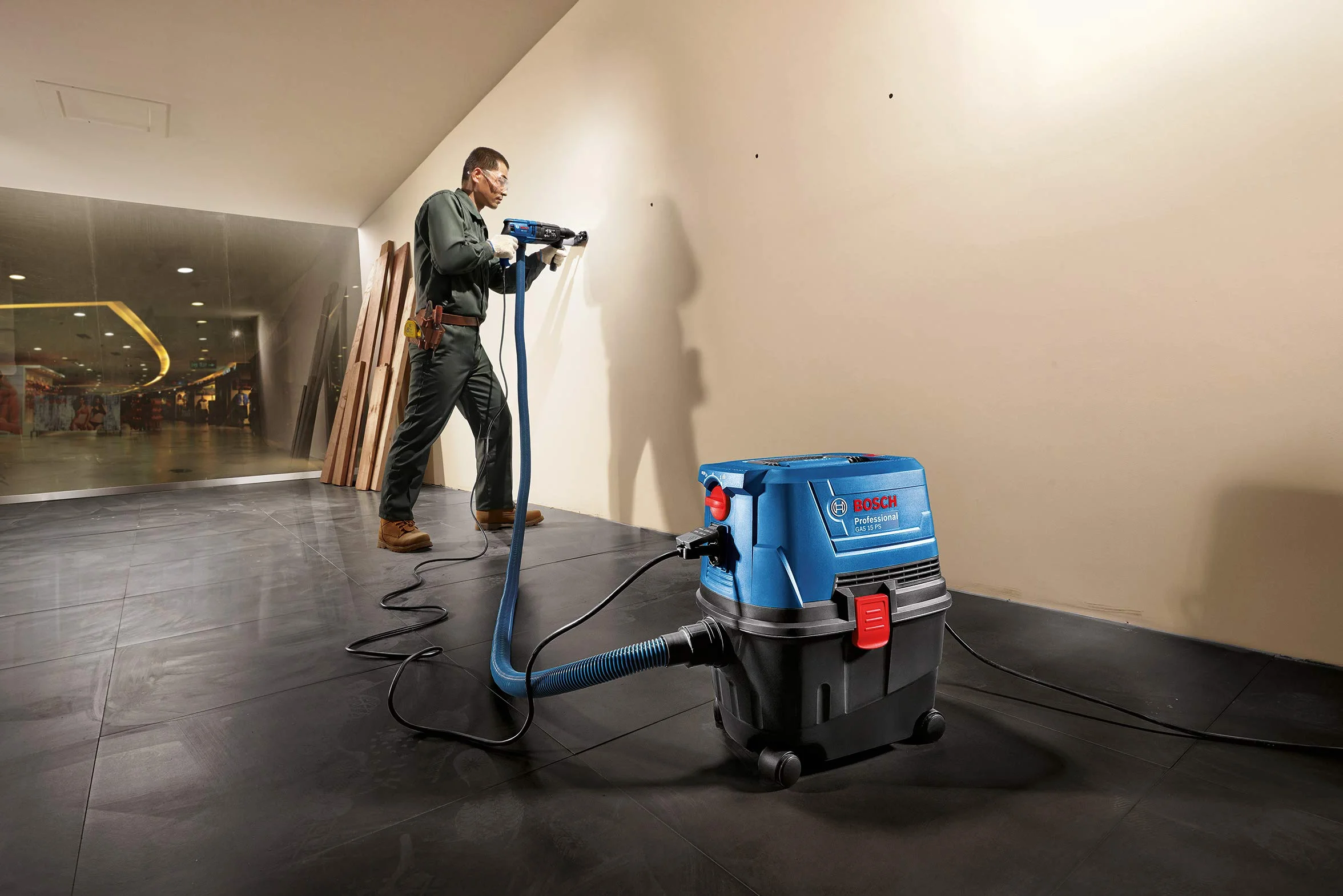 Bosch Professional Przedłużenie węża do odkurzacza (do GAS 12-25 PL/GAS 15 PS, długość 3 m, osprzęt do odkurzaczy)