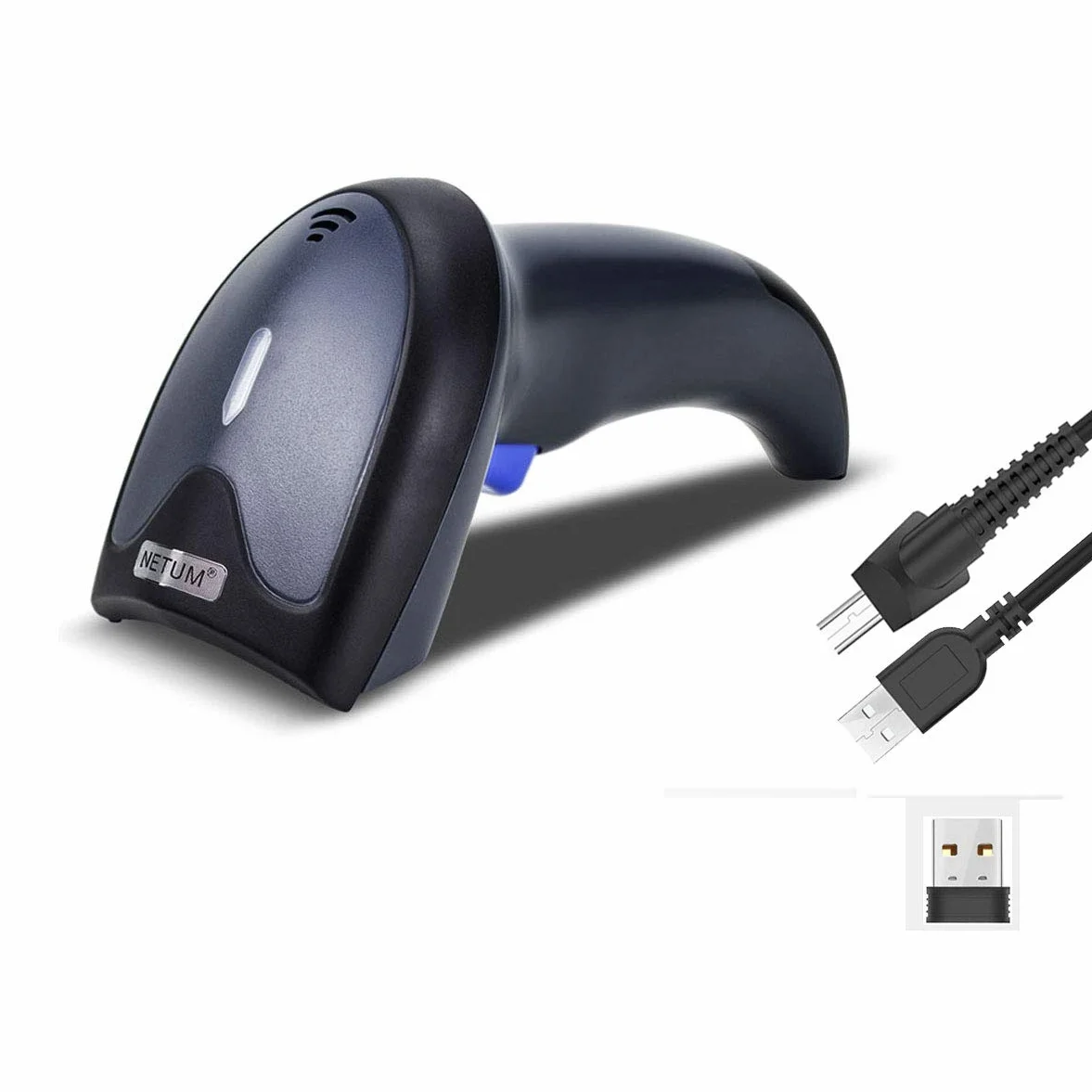 NETUM Skaner kodów kreskowych Bluetooth 2D 3 w 1 (2,4 G bezprzewodowy i Bluetooth i USB) czytnik kodów kreskowych skanowanie QR PDF417 DataMatrix Maxicode do telefonu komórkowego Android iOS PC komputer W8-X