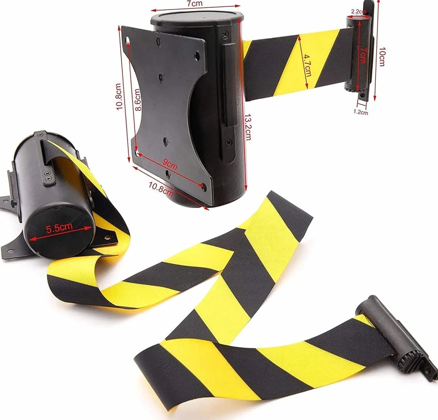 Zwijana ścienna taśma ostrzegawcza do wewnątrz i na zewnątrz taśma ostrzegawcza do barier kontroli tłumu i separacji linii (Size : 3M)