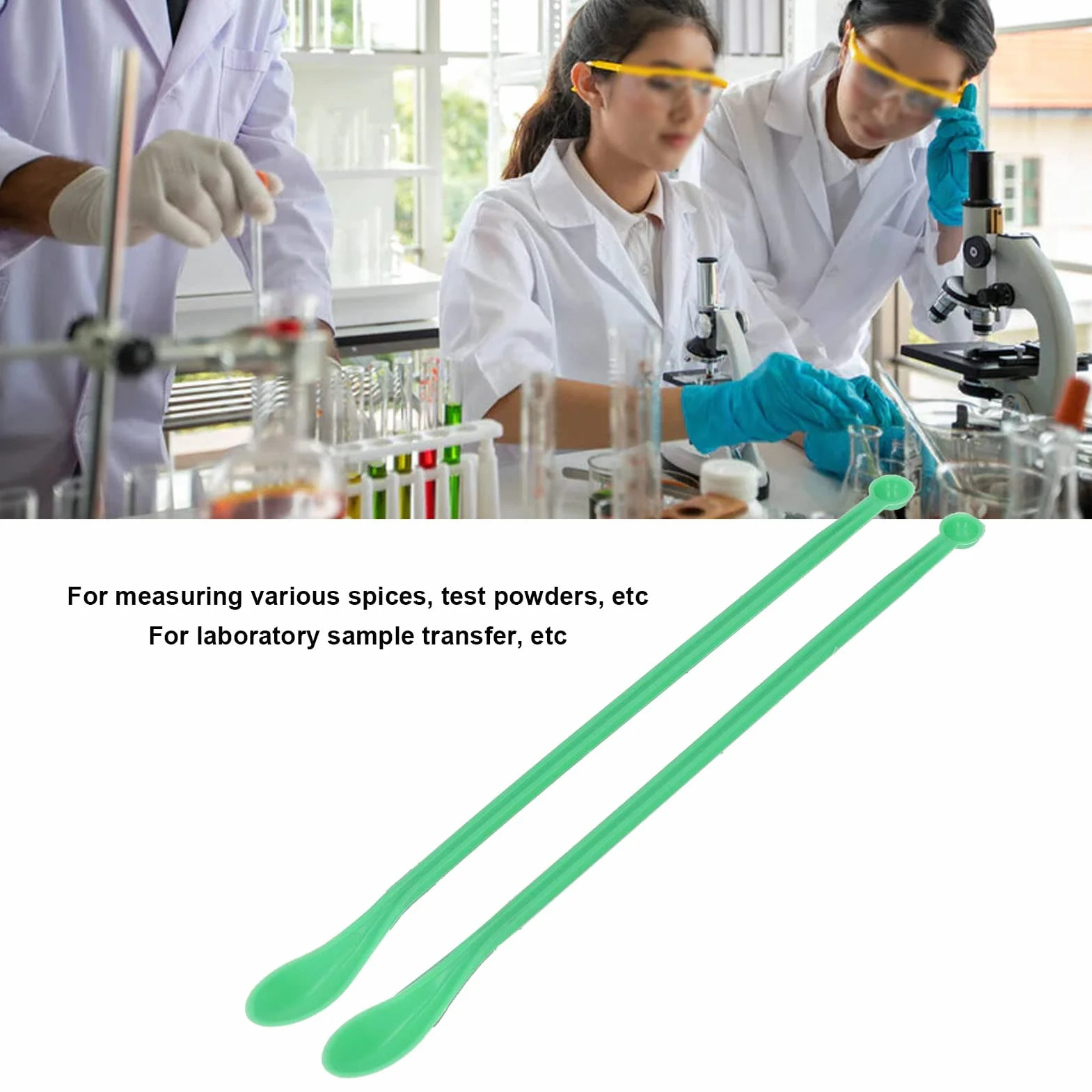 20 Sztuk Podwójnie Zakończona Laboratoryjna łyżka Lekarska Mini Plastikowe Próbkowanie Eksperymentalne łyżki Medyczne Mikro Laboratoryjna łopatka Próbnik do Naczyń Laboratoryjnych