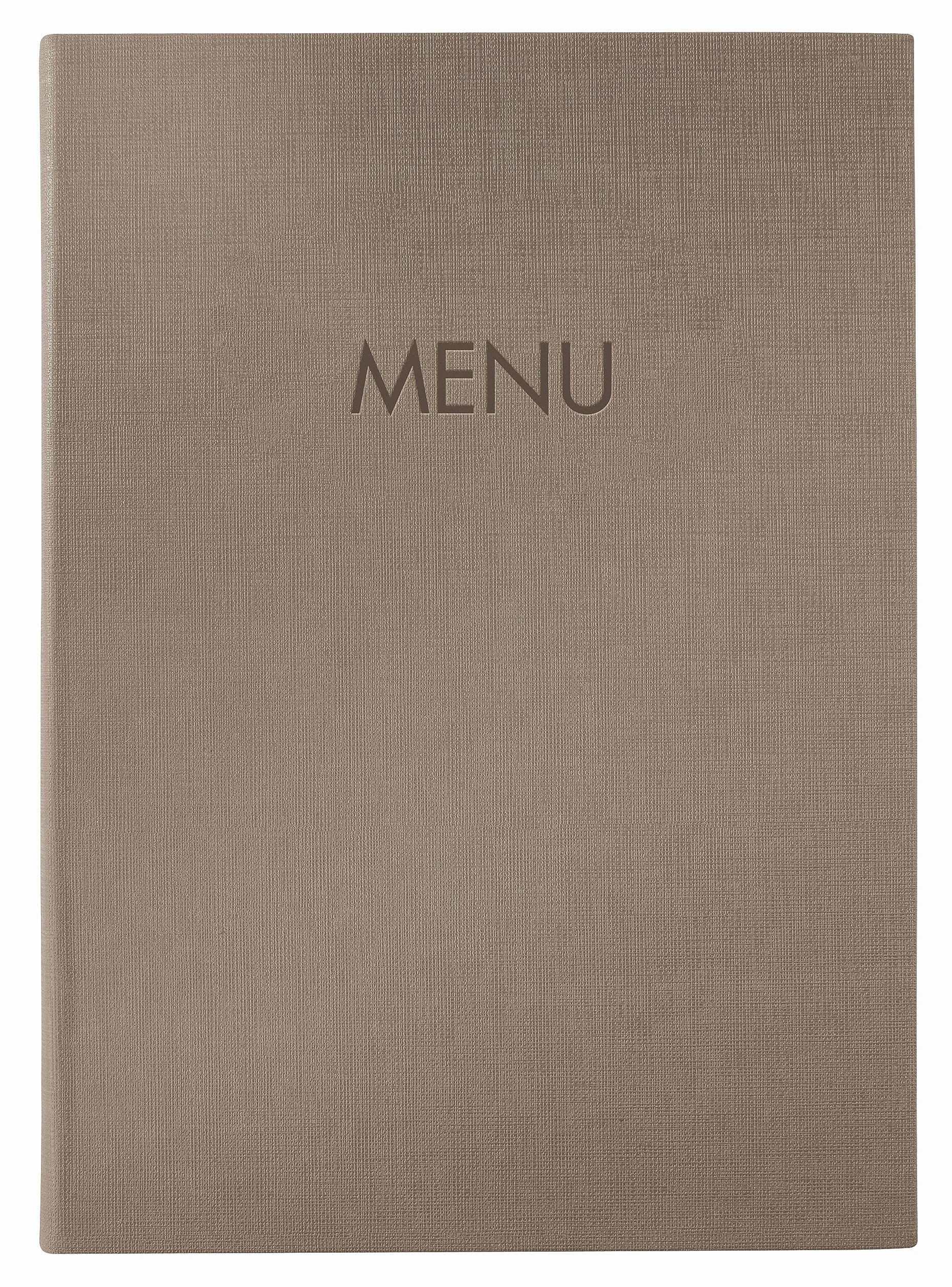 SIGEL SM210 zestaw 5 segregatorów menu DIN A4 z elastycznym sznurkiem, ciemnobeżowe