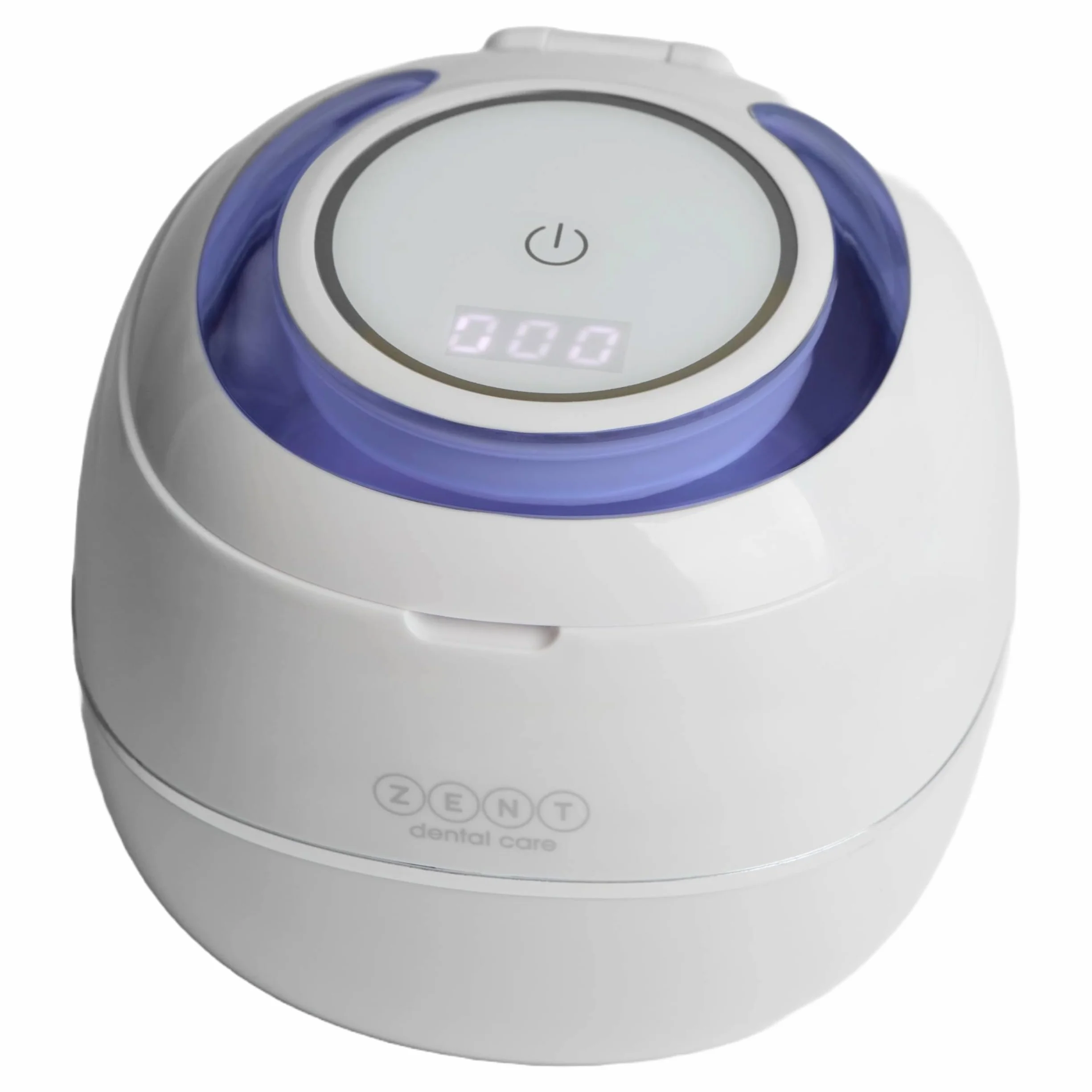ZENT Ultrasonic Cleaner 42 kHz Kompaktowa Myjka Ultradźwiękowa, Dezynfekcja lampą UV, do Protez stomatologicznych biżuterii nakładek ortodontycznych, Szybkie czyszczenie - tylko 5 minut, 0.2l, Biała