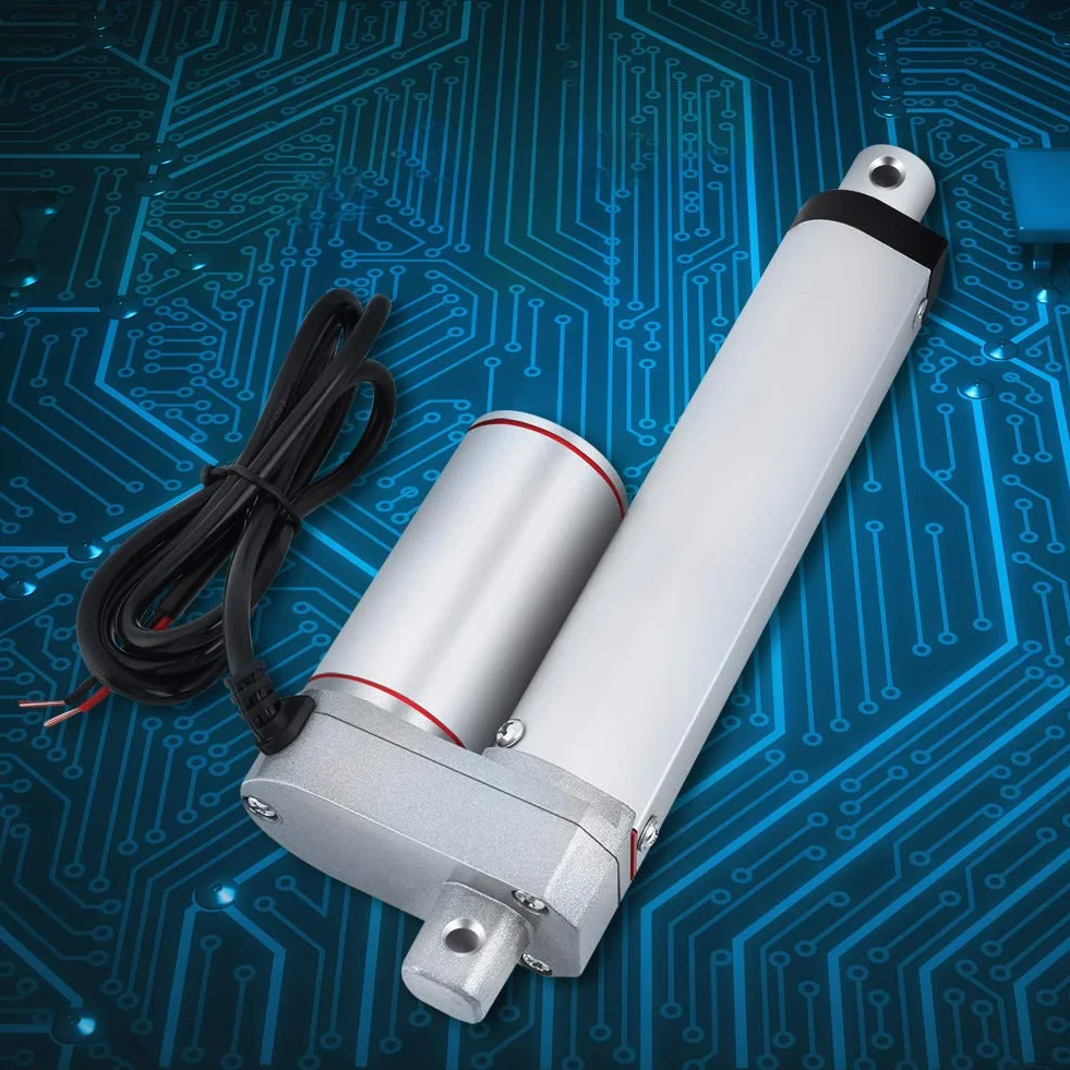 24 V liniowy napęd elektryczny 100 mm, 750 N silnik elektryczny, z uchwytem montażowym, wytrzymały wielofunkcyjny liniowy siłownik, do pilota zdalnego sterowania, automatyczne sterowanie