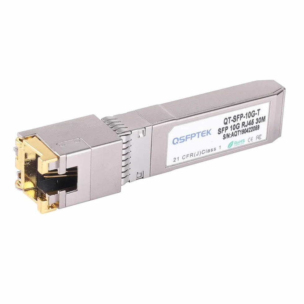 SFP-10G-T-S 10GBASE-T SFP+ do RJ45 Copper Mini-GBIC Transceiver dla Cisco Ubiquiti Netgear Mikrotik D-Link CAT6A/CAT7 30M