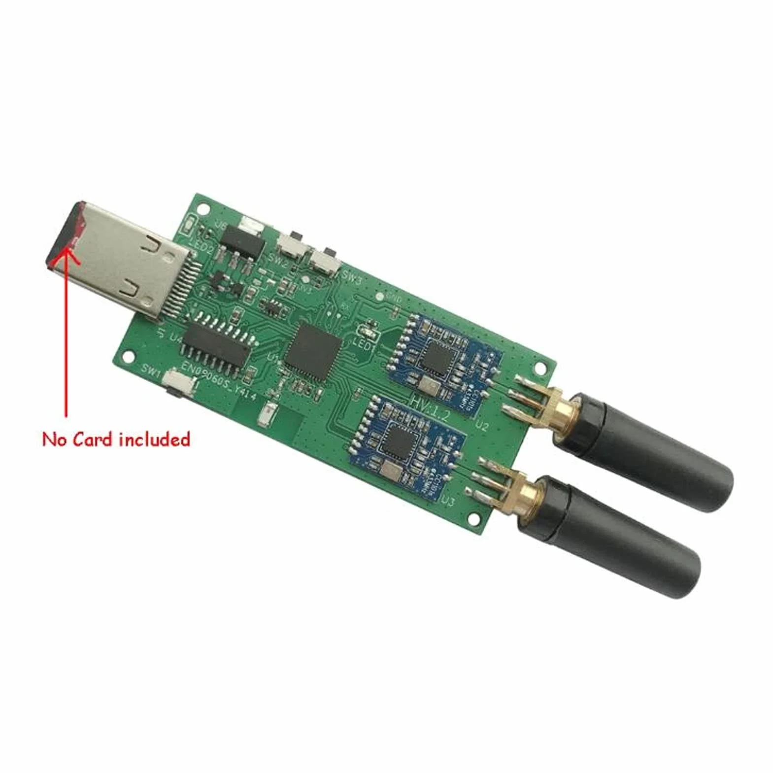 Akozon Adapter Płytki Modułu RF 2,4 GHz Evil Crow V2 300-928 MHz Odbiornik Sygnału