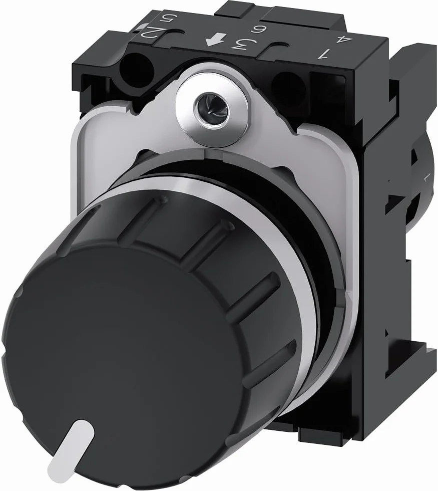 Siemens 3SU1200-2PR10-1AA0 Potencjometr 22 mm 4,7 K OHMS czarny z uchwytem