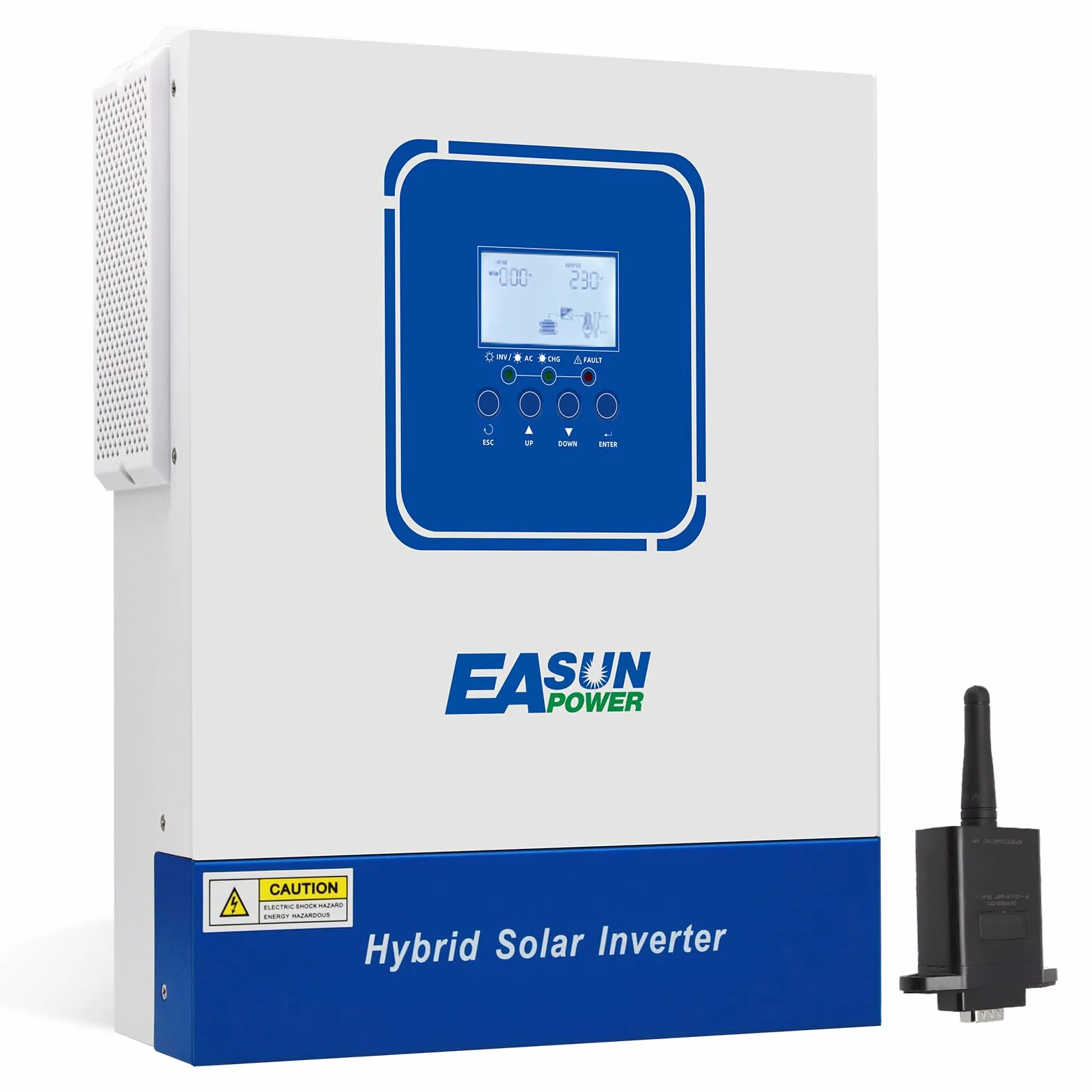 POWLAND 3200W Hybrydowy Falownik 24V DC-AC 230V z czystą falą sinusoidalną