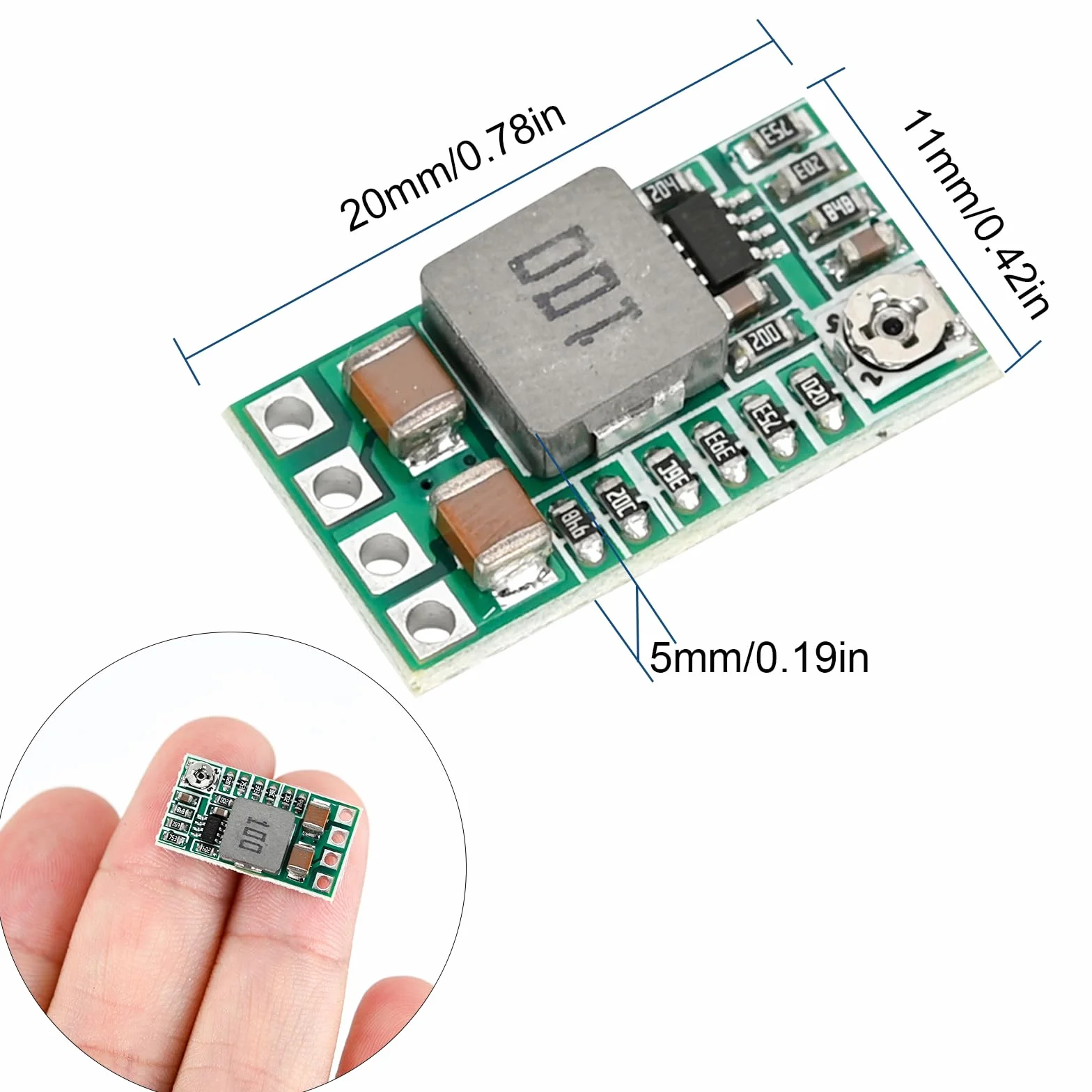 10 sztuk DC-DC Step Down Buck Converter 4,5-20 V do 0,8-17 V 5 V 3 A, mini Step-Down moduł zasilania, moduł regulatora 5 V, mini przetwornica napięcia w dół