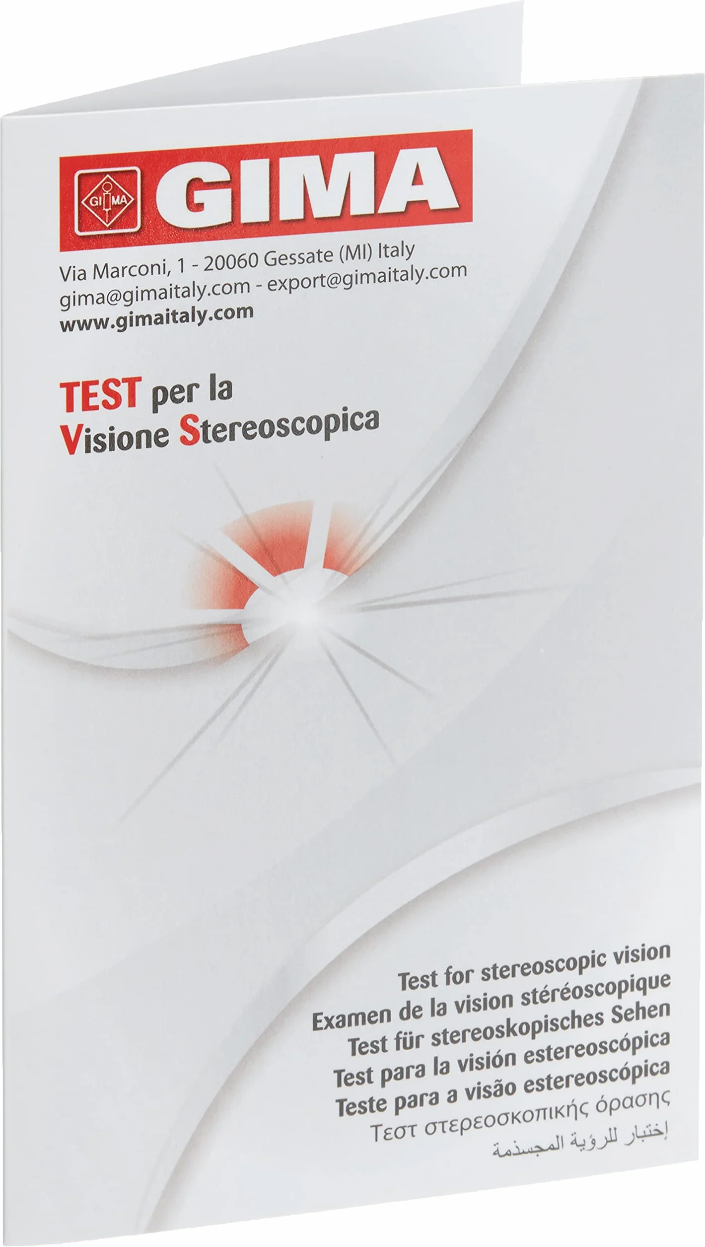 Gima - test pod kątem widzenia stereoskopowego, 4 kształty, dorośli i dzieci
