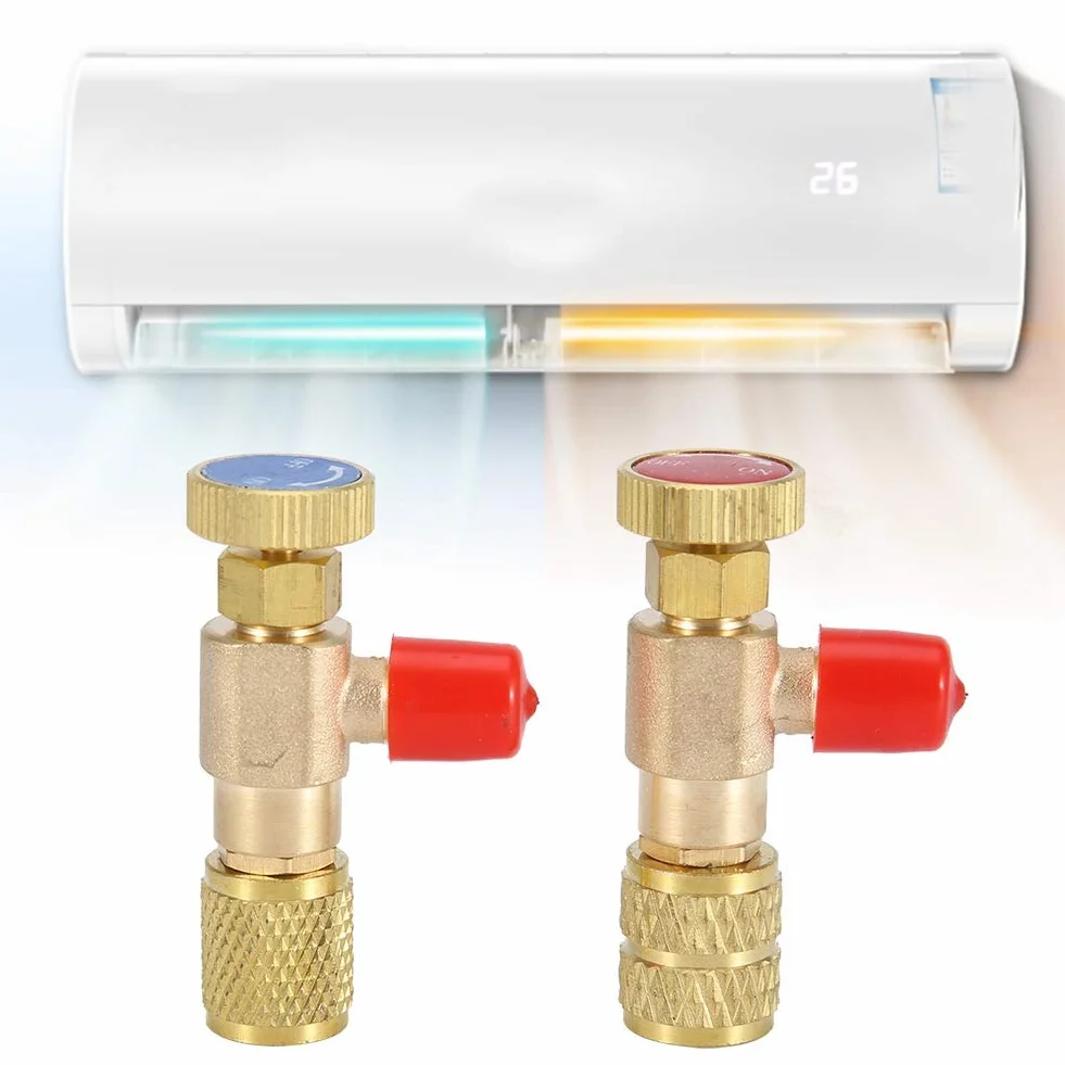 Jeffergarden zawór bezpieczeństwa R410A R22 1/4" adapter klimatyzacja czynnik chłodniczy