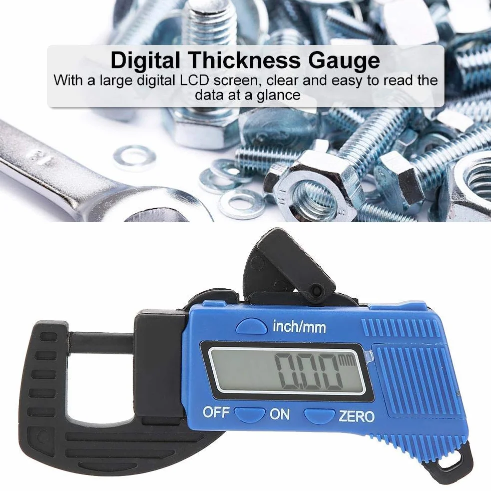 Kompaktes Dickenmessgerät Digitale Große LCD-Bildschirm Papier Schmuck Blech