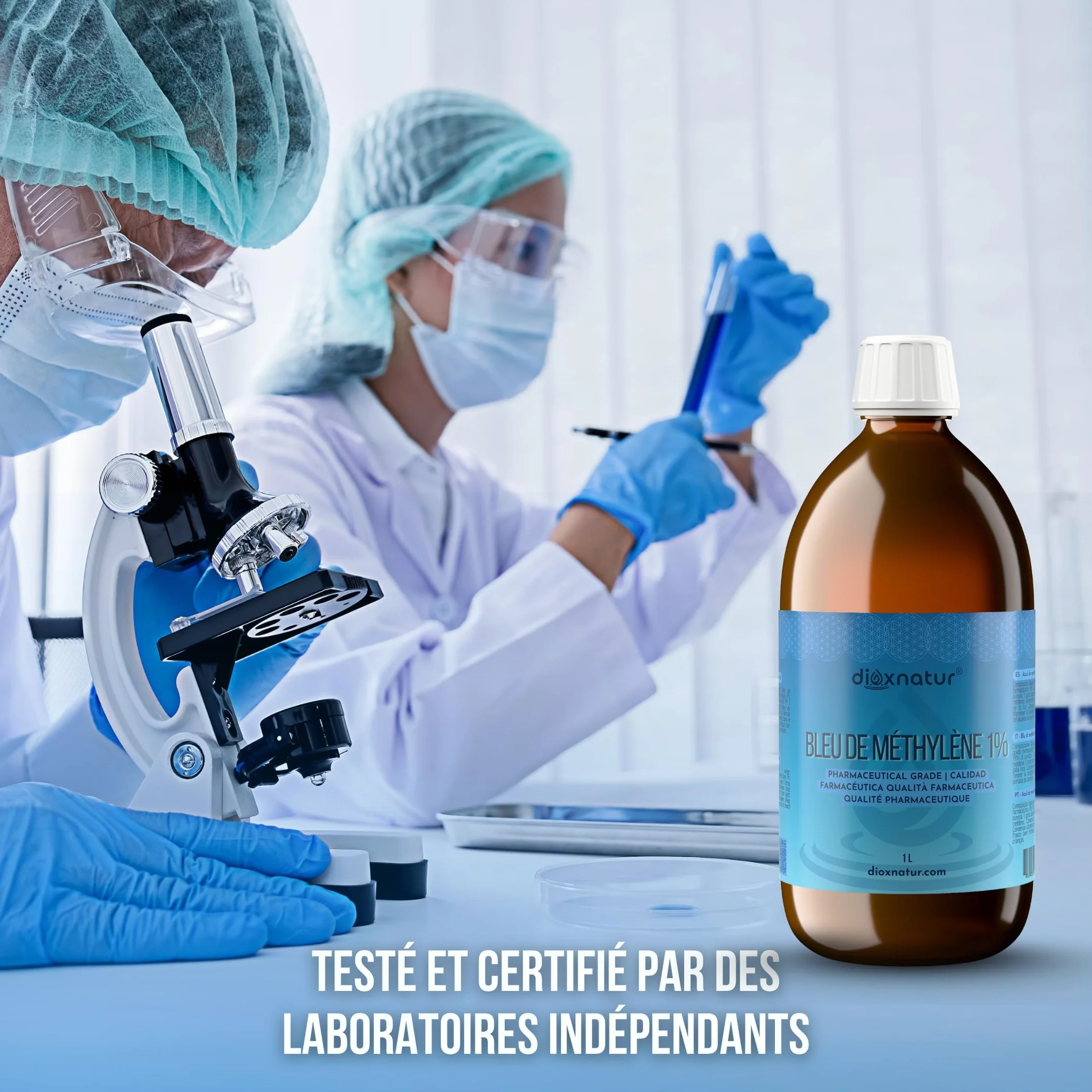 Roztwór niebieski metylen 1% USP jakości farmaceutycznej 1 litr z hiszpańską marką pipety
