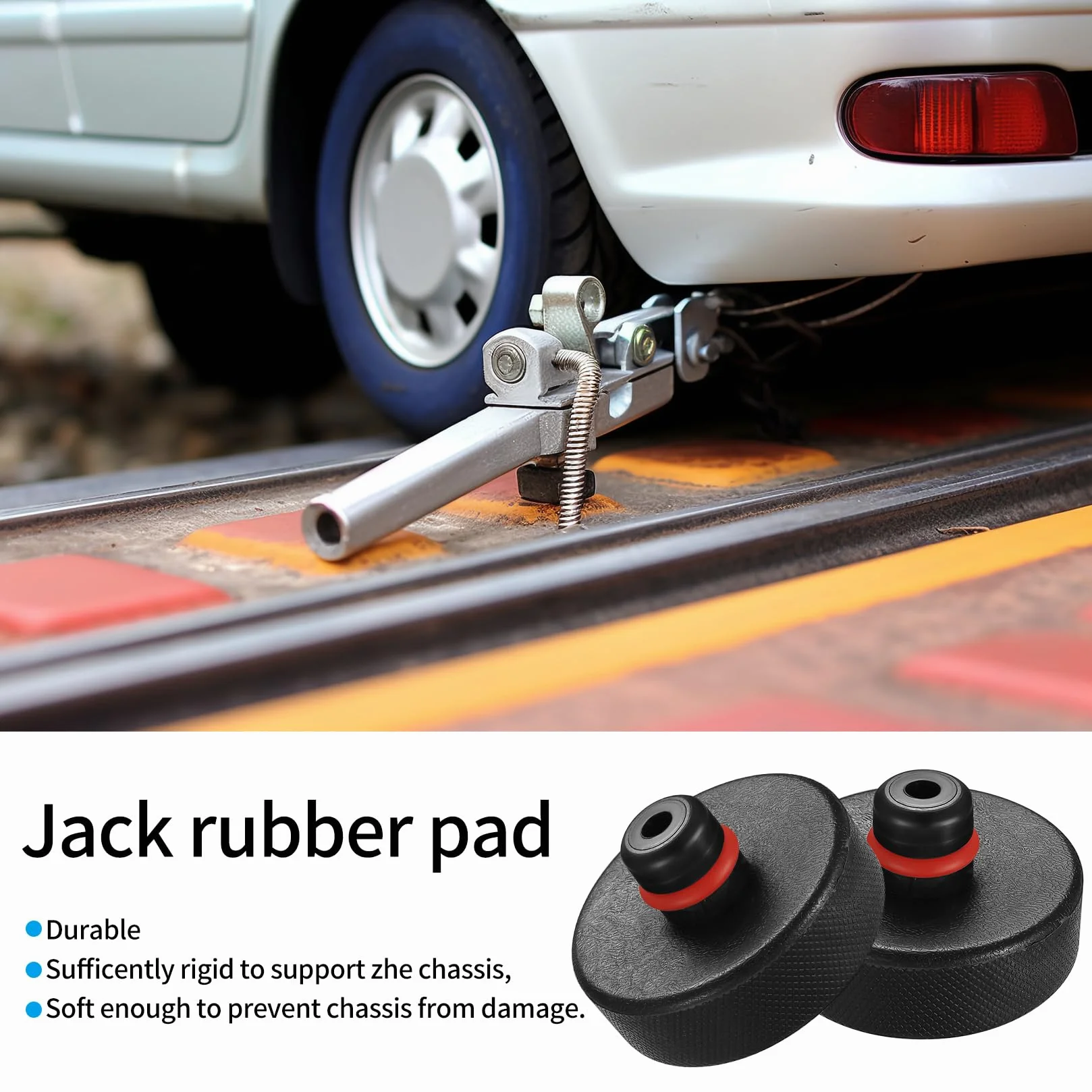 Podkładka Podnośnikowa Kompatybilna z Tesla Model 3/S/X/Y, Gumowy Adapter do Padów Jack, Akcesoria Tesla z Torbą do Przechowywania, 4 Szt
