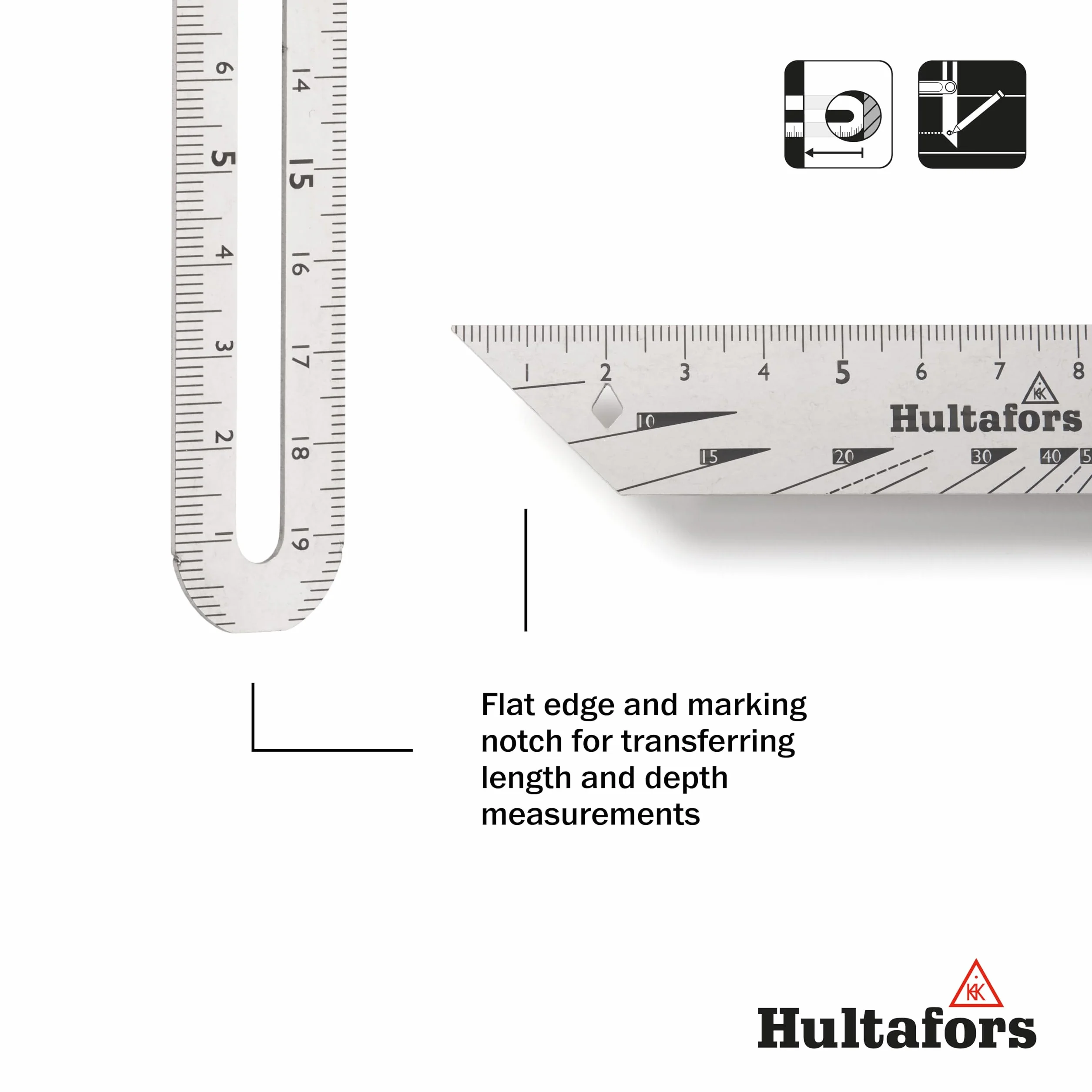 Hultafors Opaska kątowa 200 mm regulowany kąt Transfer z blokowaniem anodowane aluminium