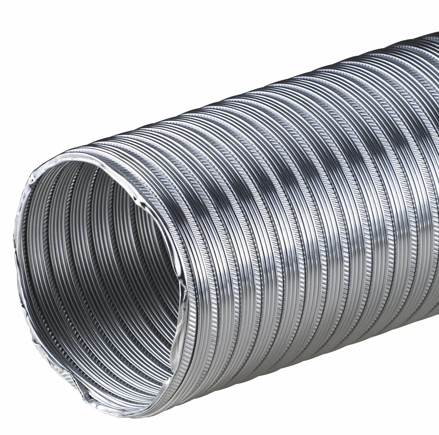 Rura aluminiowa Flex 2,60 m, rura elastyczna Ø 90 mm, 90 mm, rura aluminiowa, elastyczna rura aluminiowa, odporna na wysokie temperatury AF