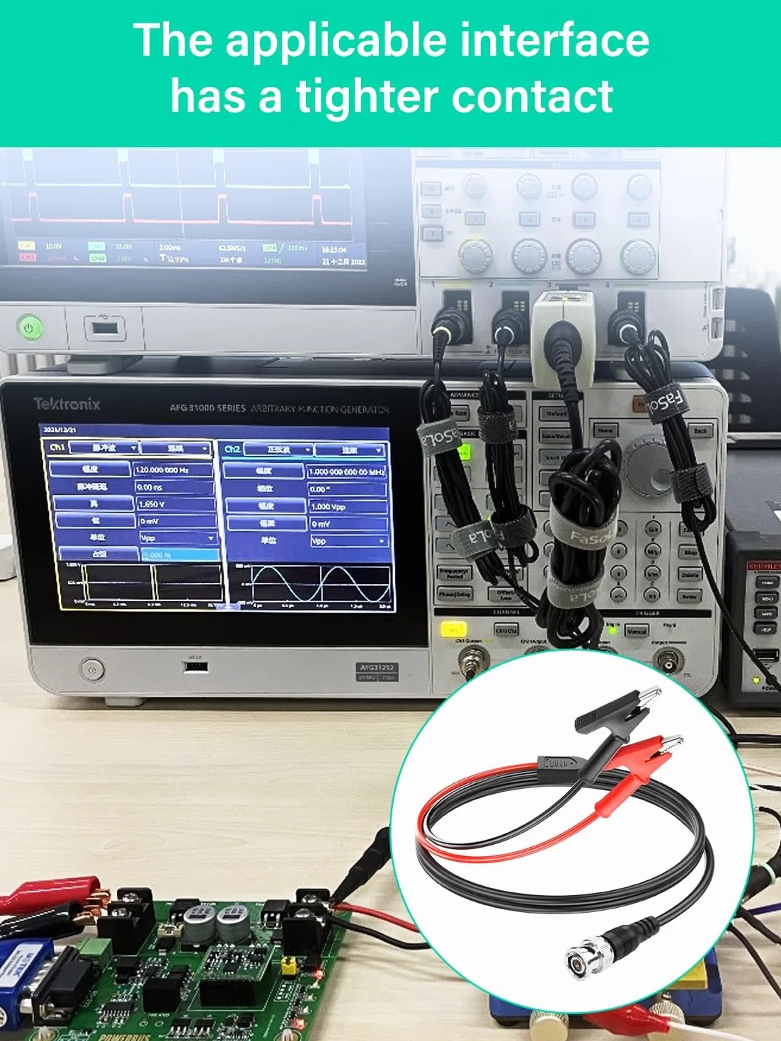 Oscyloskop sonda testowa P1011 BNC Q9 podwójny klips krokodylkowy drut testowy