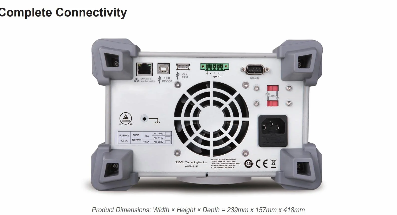 RIGOL DP832 Regulowany Zasilacz Laboratoryjny 3 Wyjścia 30V/3A 195W 10mV/10mA