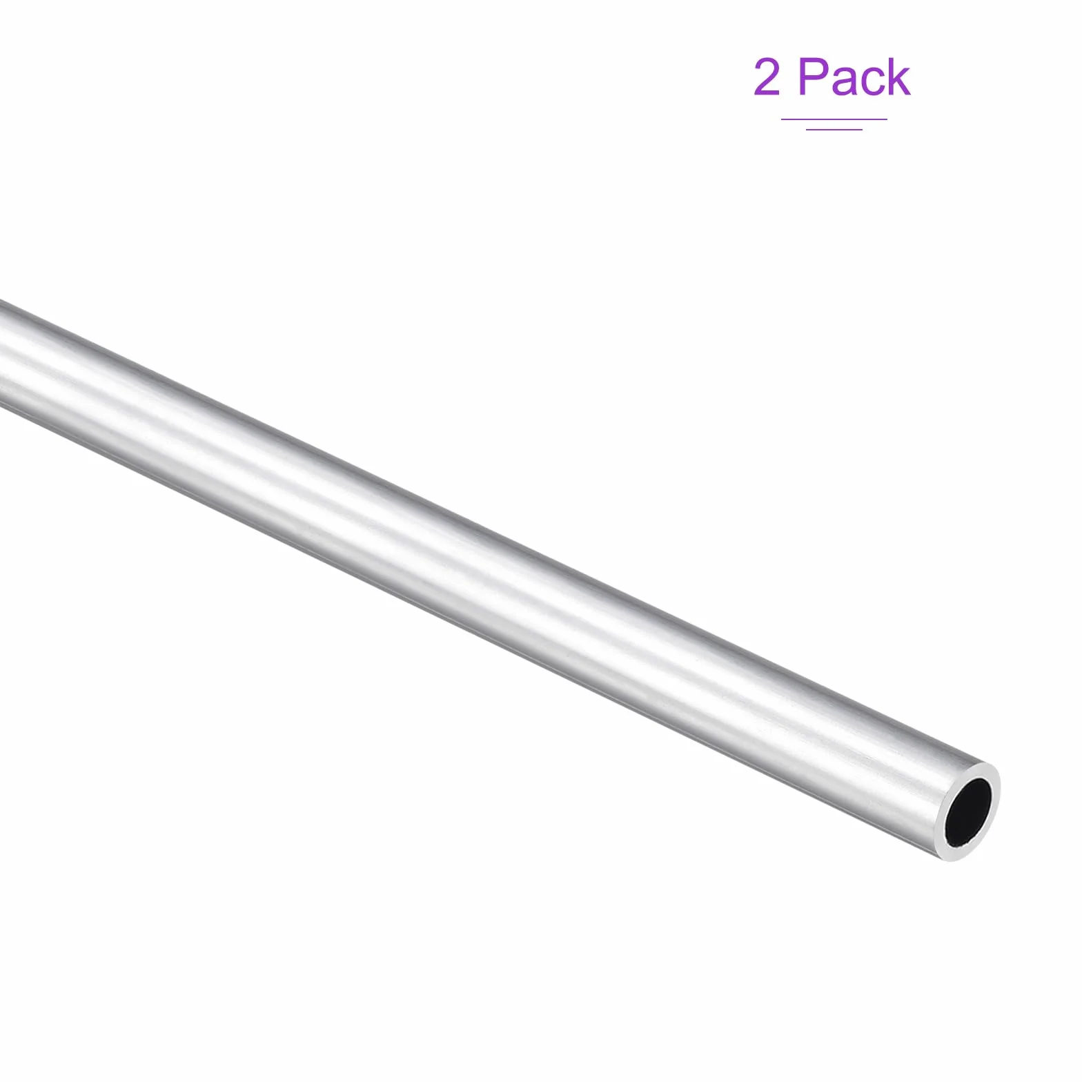 DMiotech 2-pak (8 mm śr. x 6 mm ID) 6063 aluminiowa okrągła rura o długości 200 mm przemysłowe metalowe rury do maszyn rama budowa projektów DIY