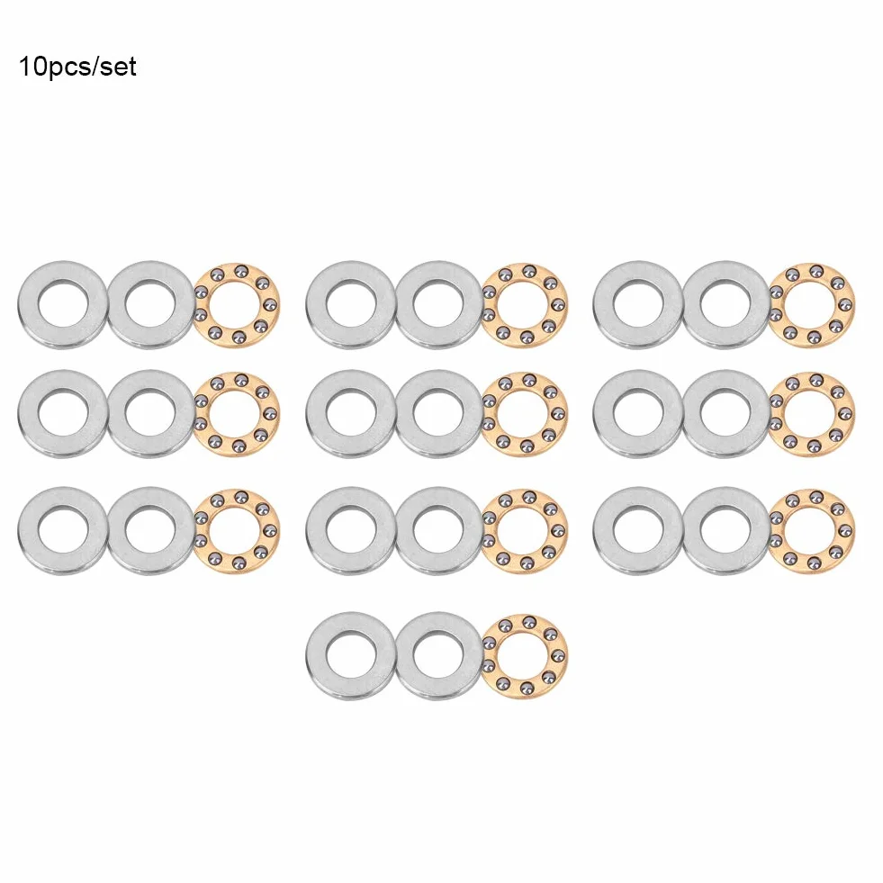 Łożyska Kulkowe Wzdłużne F5-11M 5x11x4,5mm Stalowe Miniaturowe Zestaw 10 Sztuk
