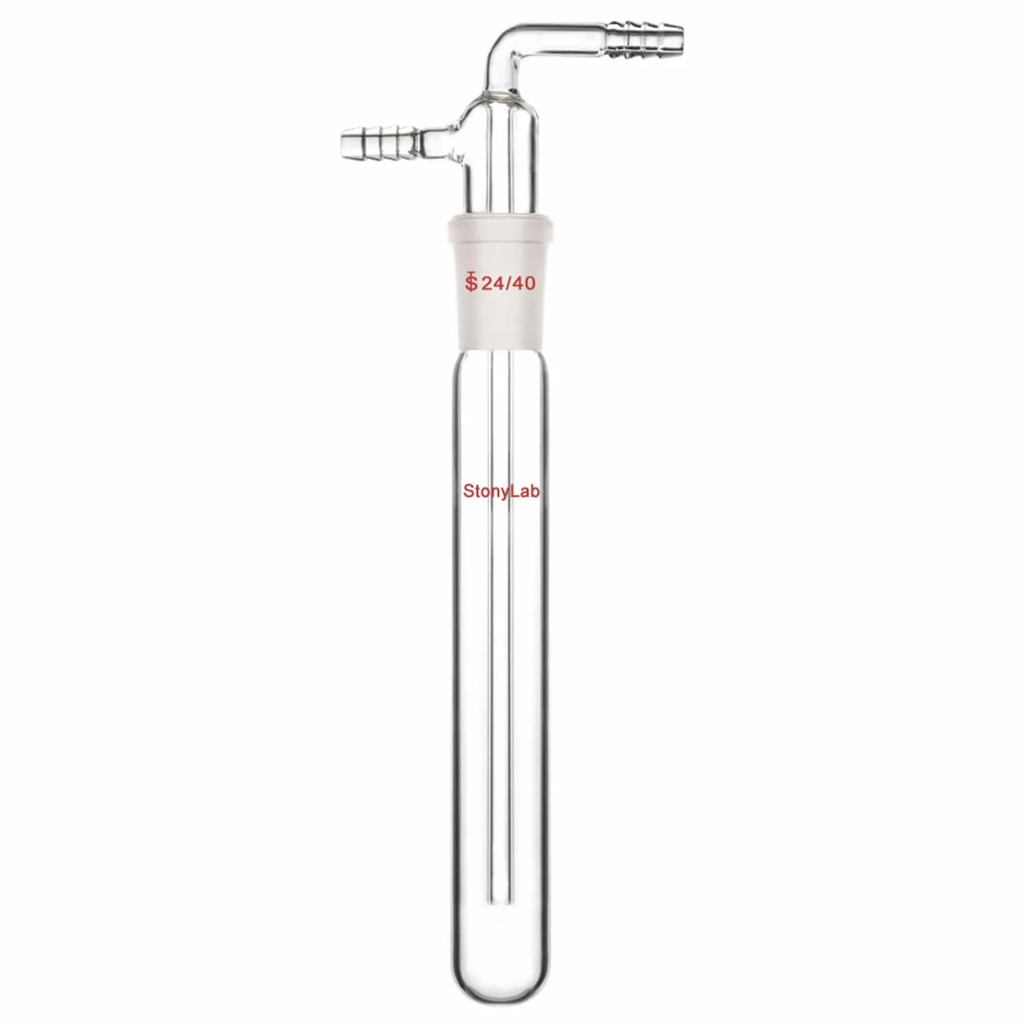 StonyLab szklana pułapka próżniowa wąż ząbkowany 10 mm 200 mm złącze 24/40