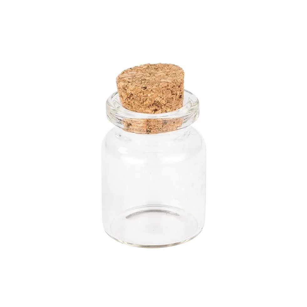 Mini probówki z korkiem 5 ml 12 sztuk Ø 2,1 cm wysokość 3 cm