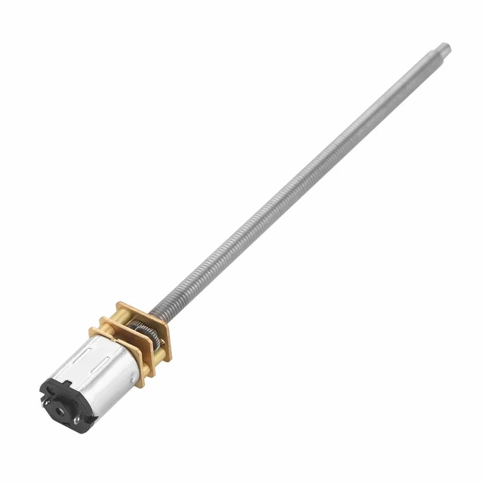 N20 Getriebemotor 6V 12V DC Reduzierungsmotor mit langer Ausgangswelle M4 x 100mm 30RPM