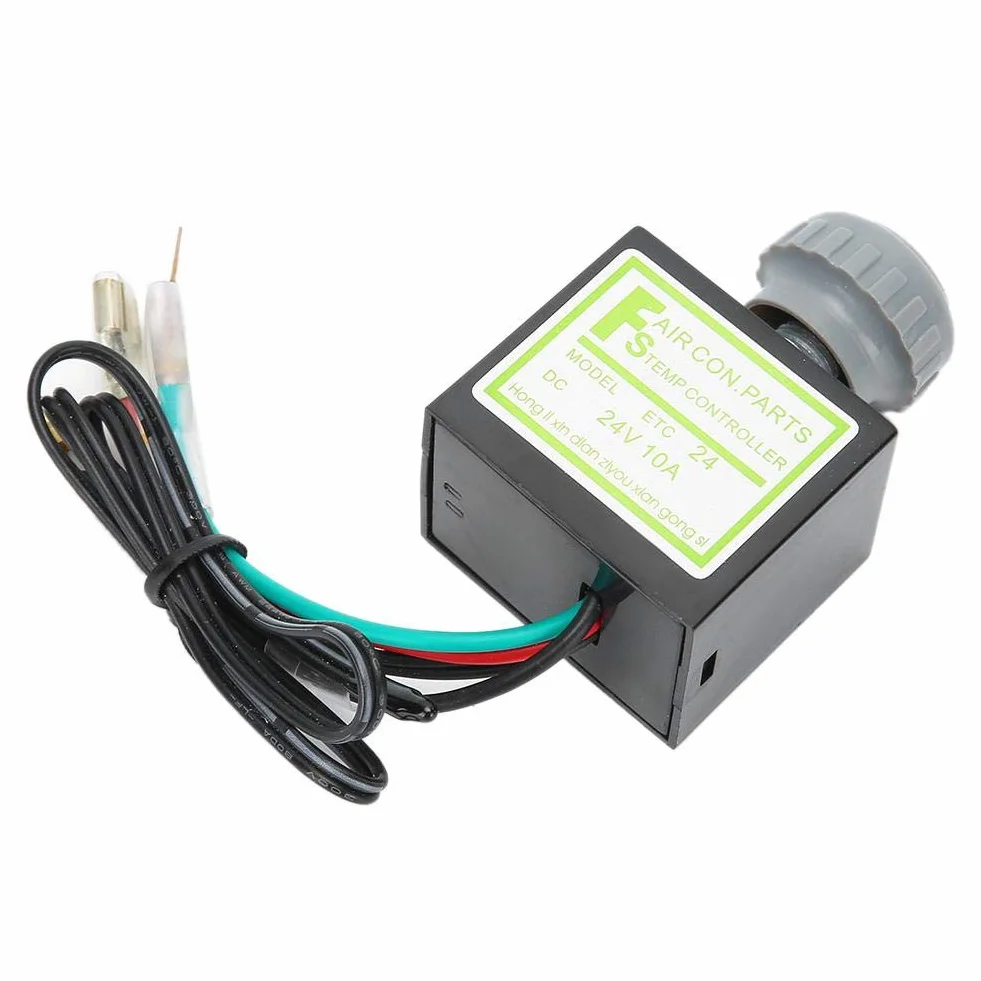 Elektroniczny termostat do klimatyzacji, uniwersalny termostat elektroniczny 10A 12-24V, elektroniczny termostat A/C (24V)
