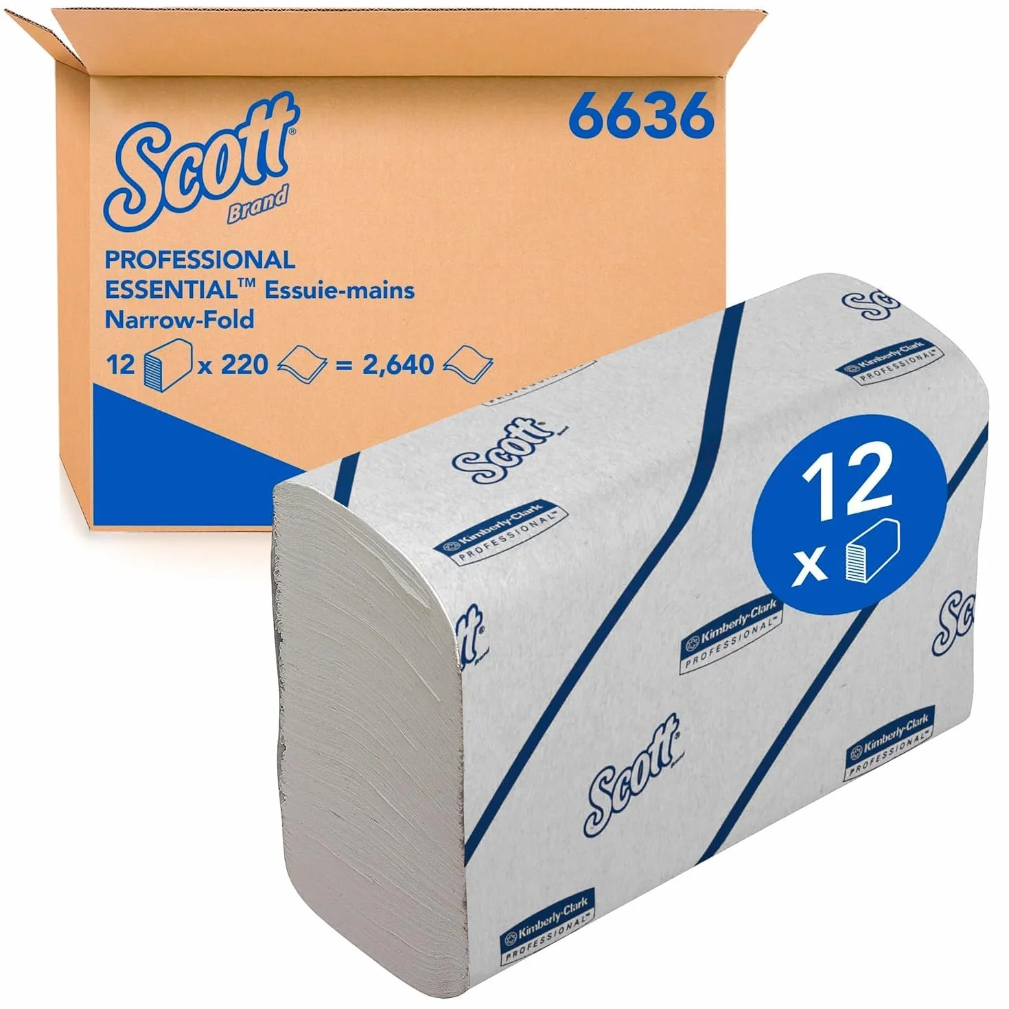 Scott 6636 Ręczniki Papierowy, Szary, 2640 sztuk