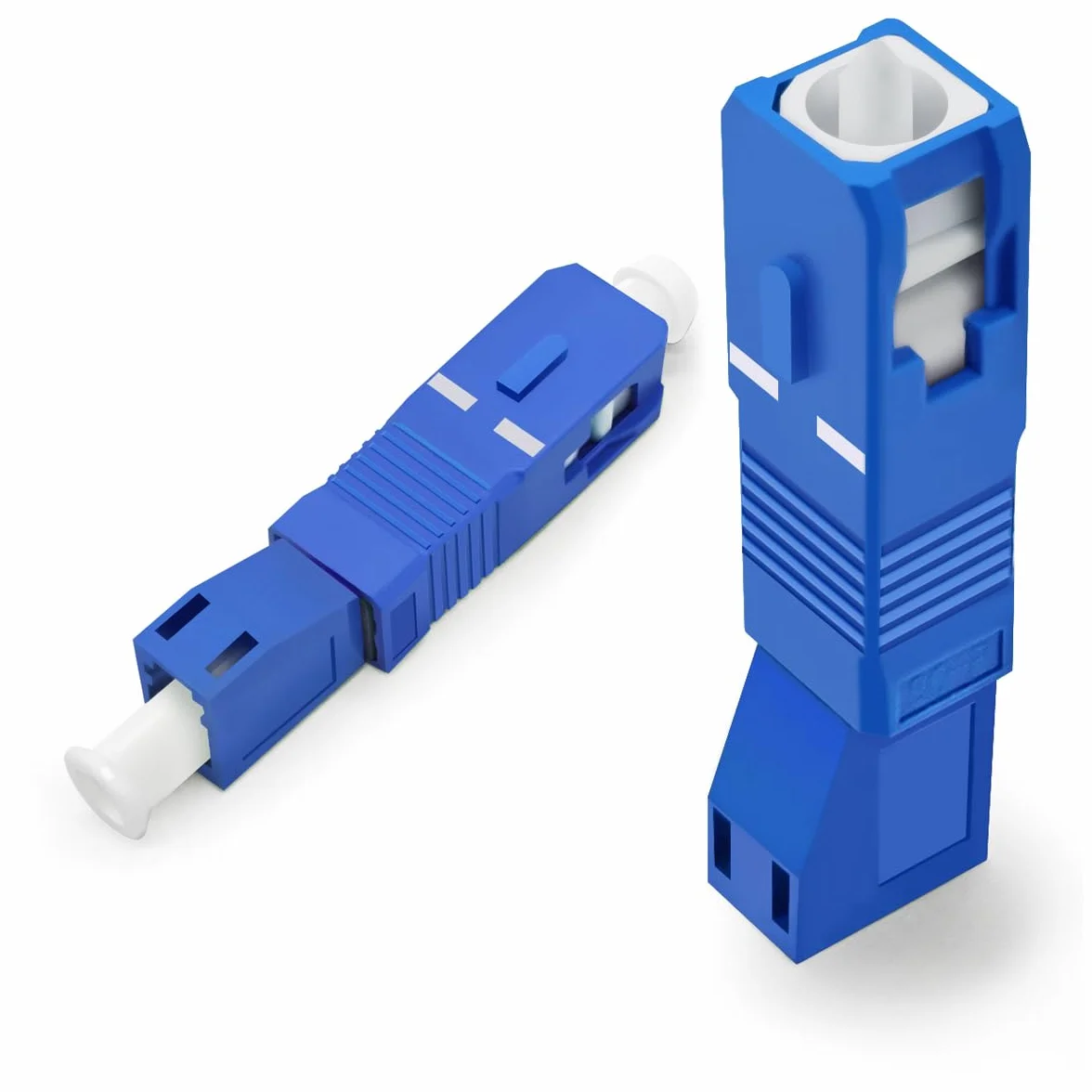 Optyczny adapter światłowodowy LC/UPC gniazdo do wtyczki SC/UPC, 9/125um jednomodowe simplex złącze szybkiego kabla światłowodowego (LC-SC UPC)