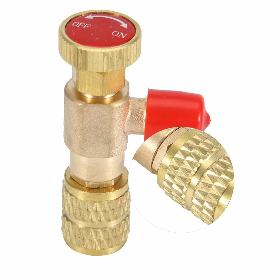 Jeffergarden zawór bezpieczeństwa R410A R22 1/4" adapter klimatyzacja czynnik chłodniczy