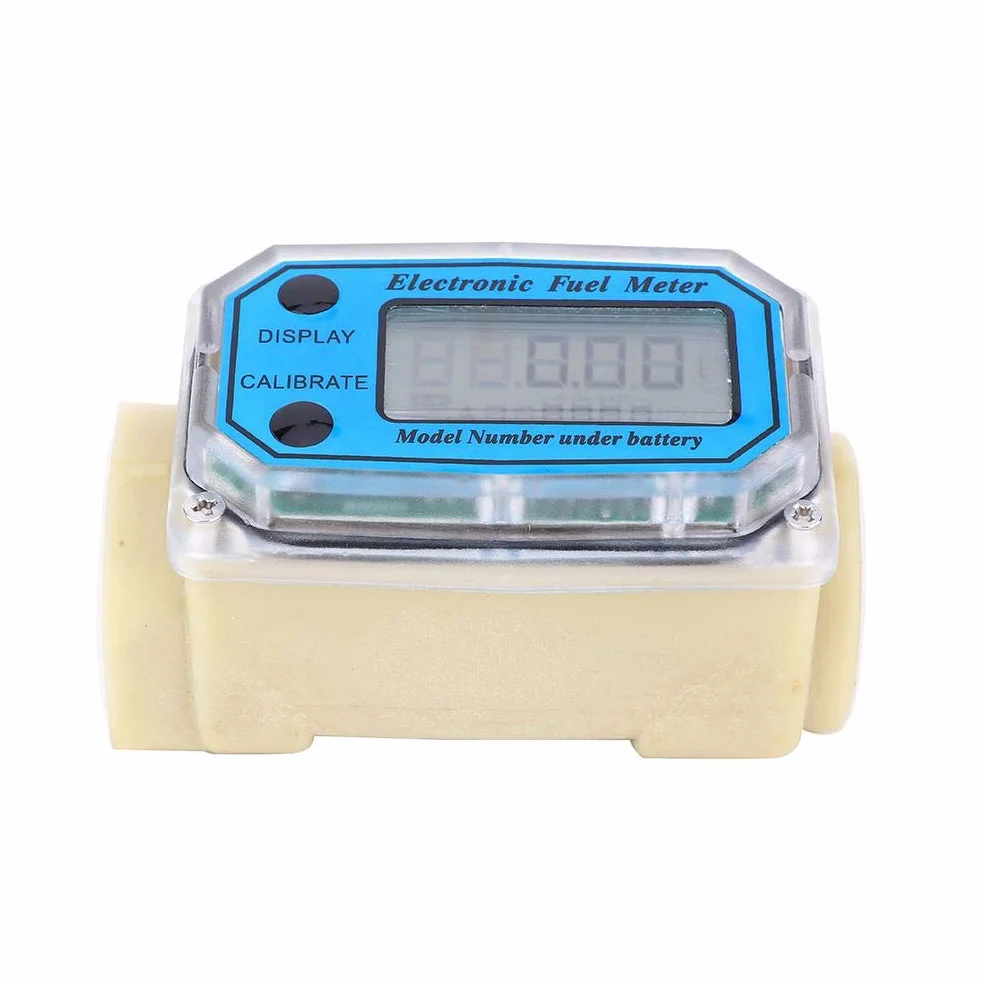 Mini cyfrowy przepływomierz turbiny wysokoprężny 15-120 l/min 1" NPT