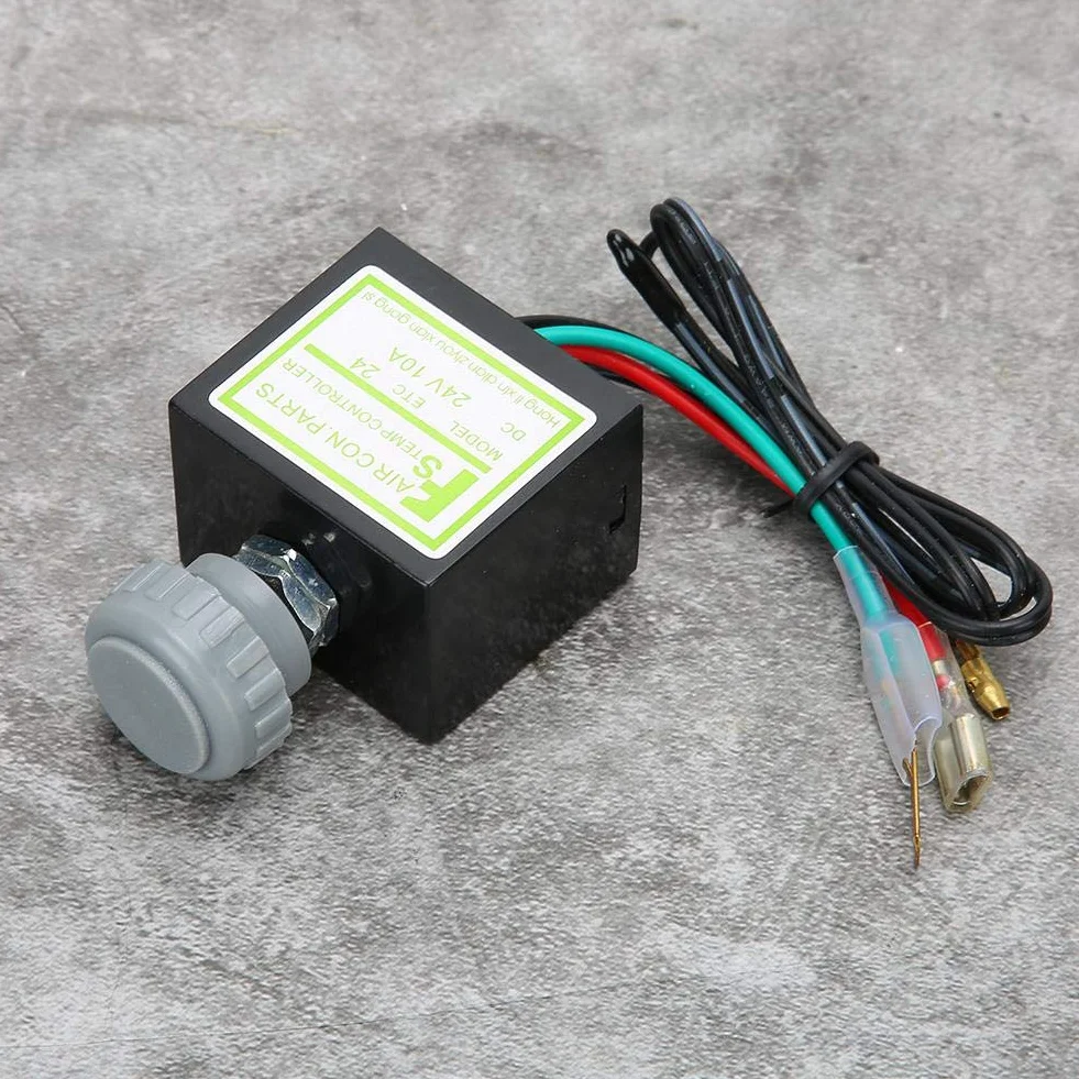 Elektroniczny termostat do klimatyzacji, uniwersalny termostat elektroniczny 10A 12-24V, elektroniczny termostat A/C (24V)