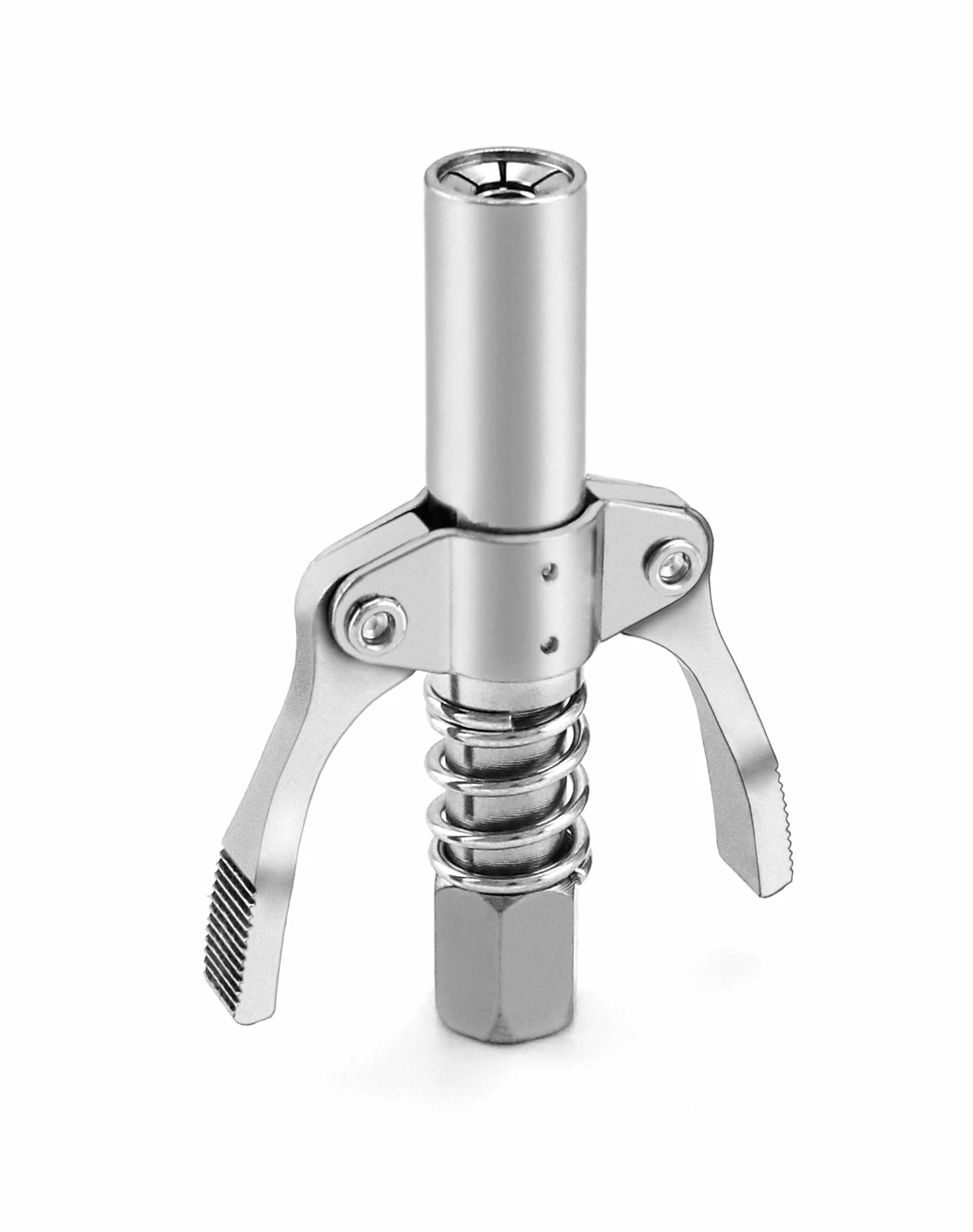 QWORK® Smarownica ustnik 1/8" NPT 10000 PSI G złączka podwójna rękojeść gwint wewnętrzny 10mm, odpowiednia do standardowych smarowniczek M6/M8/M10/M12/M14