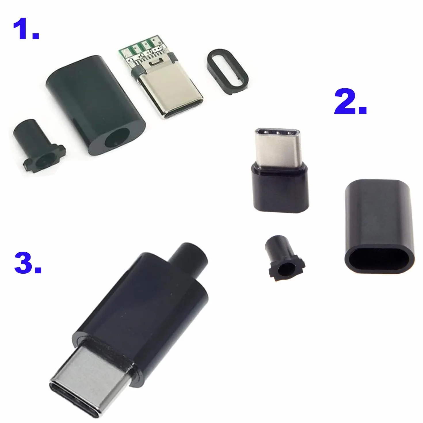 RUNCCI-YUN złącze micro USB C do lutowania 24 piny USB 3.1 typ C wtyczka SMT Breakout Board 24P PCB moduł z obudową