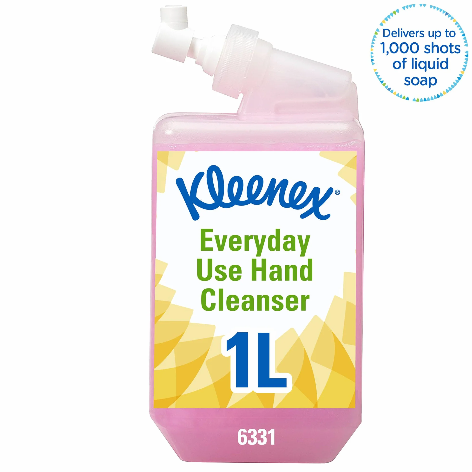 Kleenex, 6331, mydło do rąk do codziennego użytku, 1 l, różowe, 6 x kaseta uzupełniająca 1 l