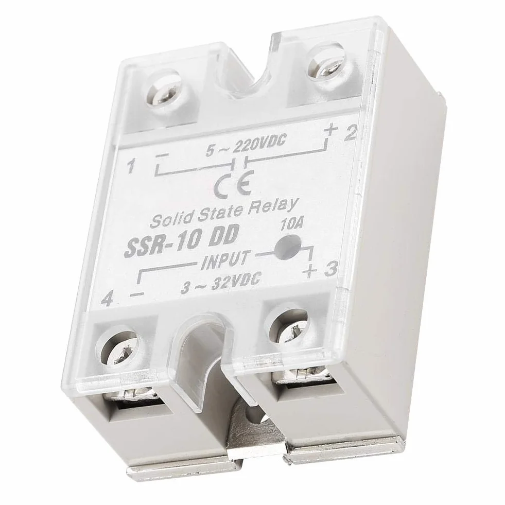 Przekaźnik półprzewodnikowy SSR-10 DD 10A 5-220V DC Moduł przekaźnika półprzewodnikowego Dwukierunkowy typ SCR do przemysłowych zautomatyzowanych paneli sterowania