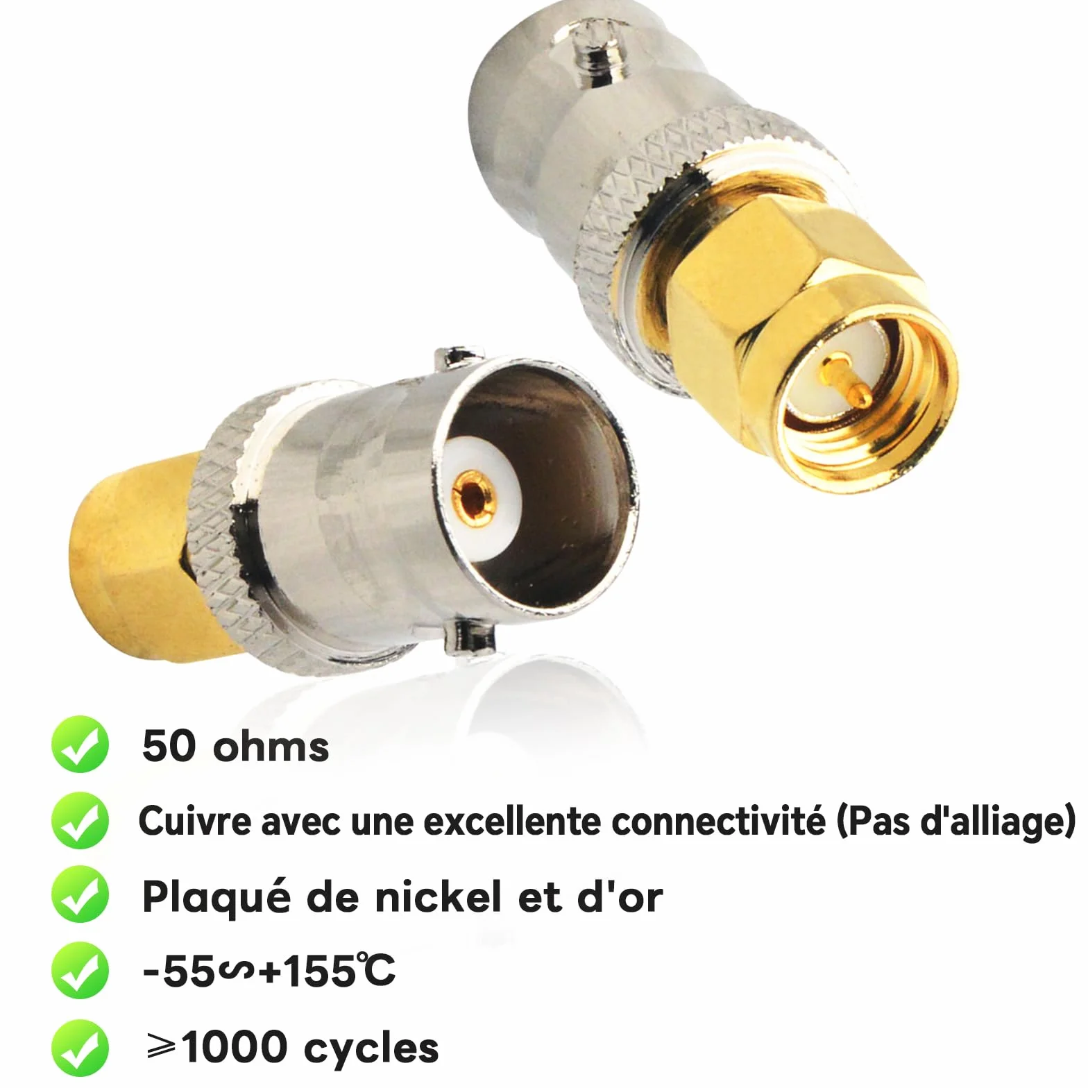 Adapter BNC SMA wtyczka koncentryczna do gniazda BNC, koncentryczny do anten RF LAN bezprzewodowy WiFi radio amator SDR 2