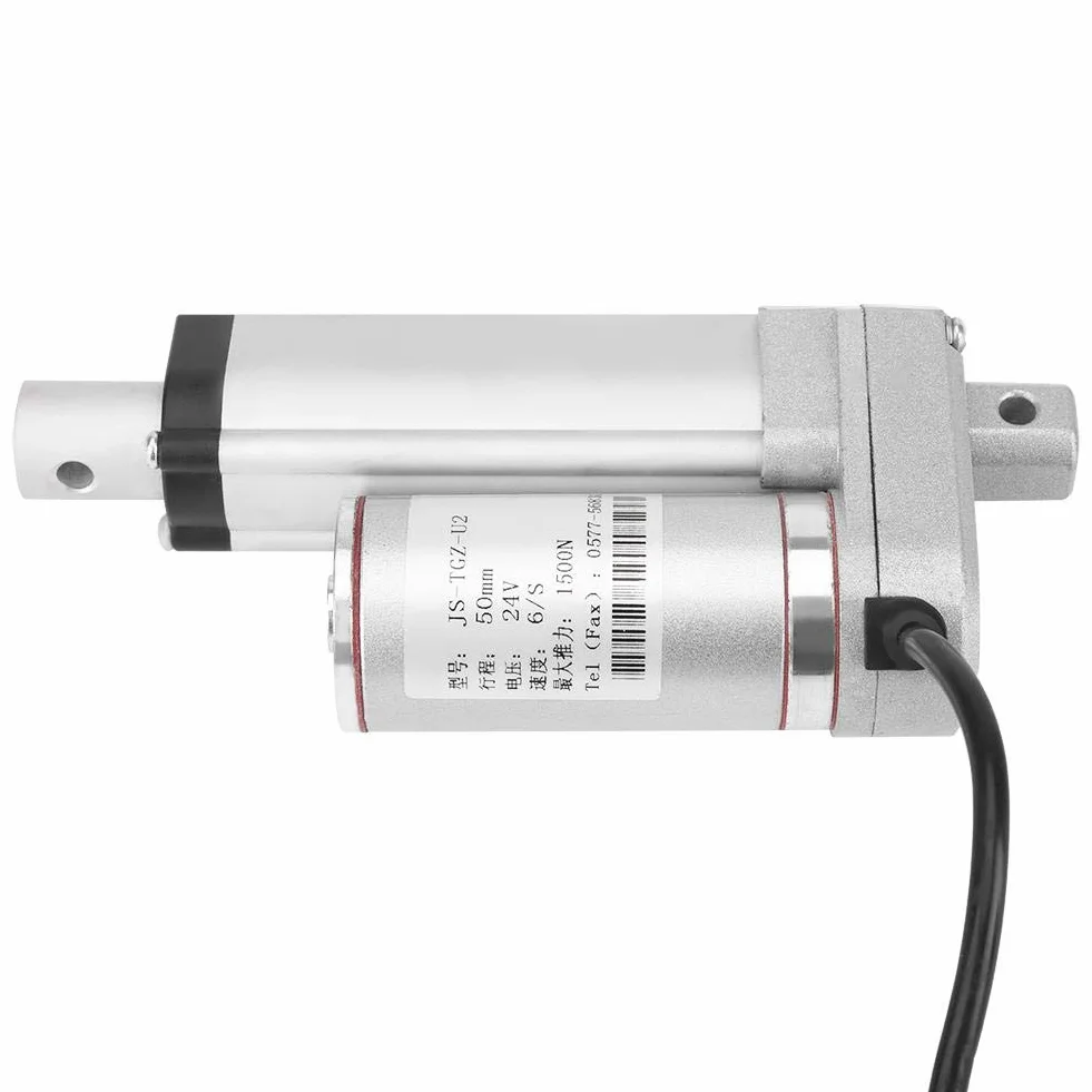 Siłownik liniowy DC 12V Silnik elektryczny podnośnika 140KG do automatycznych siłowników liniowych do samochodów, przemysłowego elektrycznego systemu podnoszenia, łóżek elektrycznych i przemysłu maszynowego (50 mm)