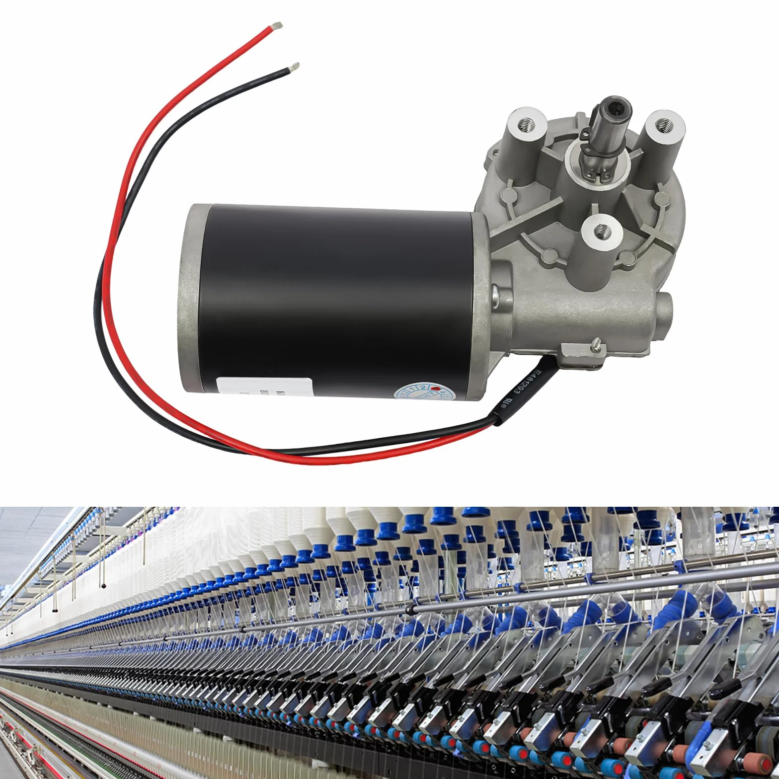 Silnik DC, silnik przekładniowy DC, elektryczny silnik przekładniowy lewy/prawy (do wyboru) 220 RPM 80 W, silnik jest wyposażony w regulację prędkości PWM (po prawej)