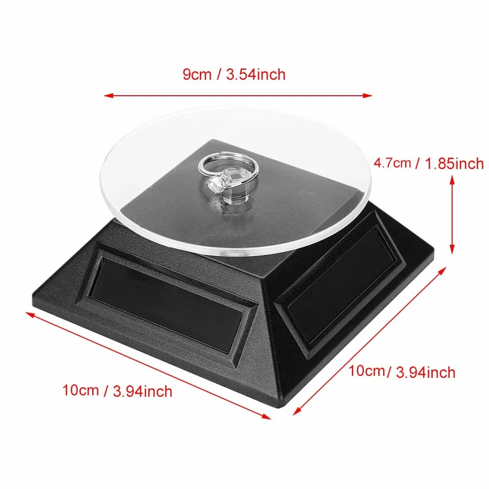 Stojak Obrotowy 360° Solarny Organizer Gramofon Fotograficzny Czarny