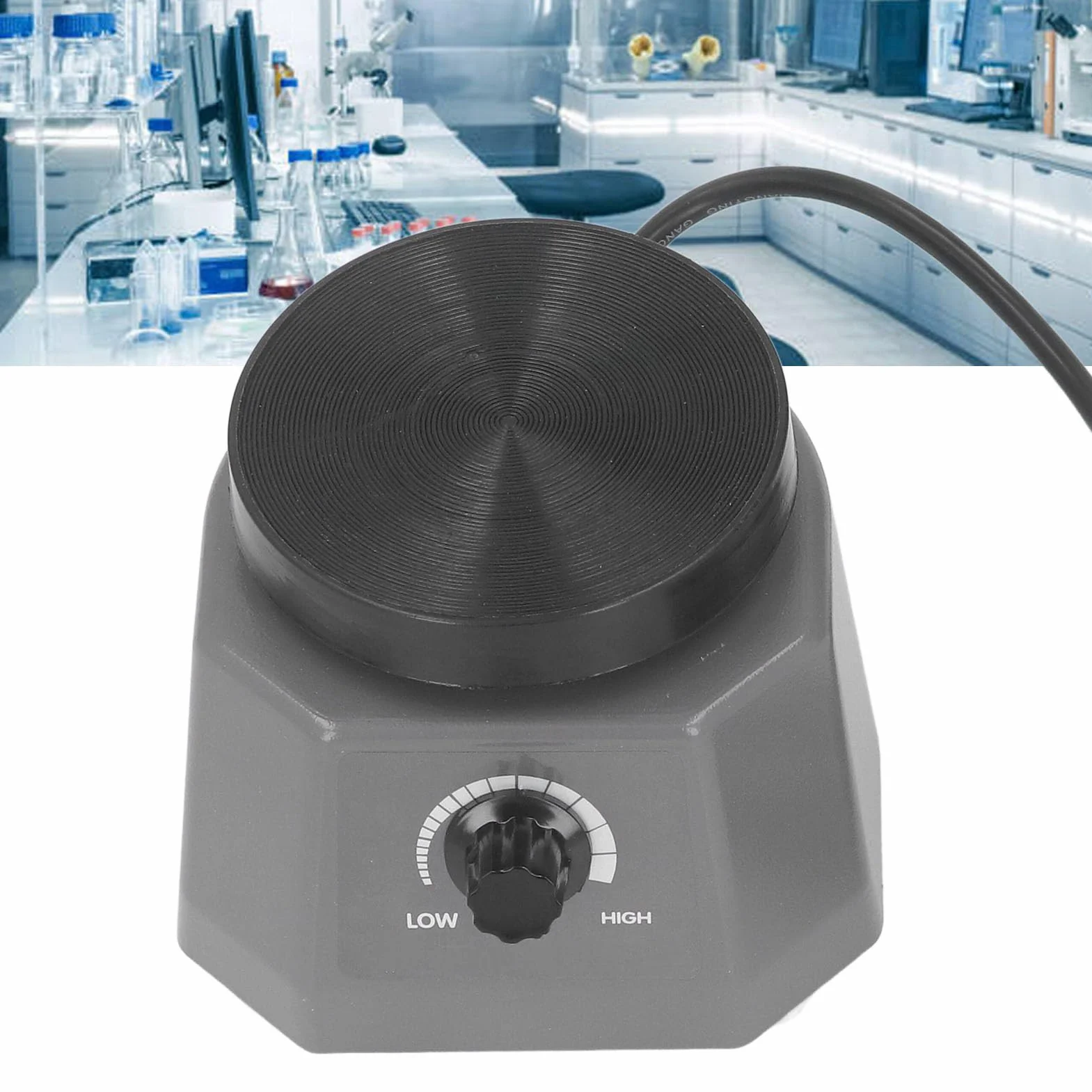 4 Cal Okrągły Oscylator Dentystyczny 100W Wibrator Laboratoryjny Shaker Gipsowa Płyta Wibracyjna Wytrząsarka do Gipsu Płyta Sprzęt Dentystyczny Maszyna do Mieszania (Wtyczka UE