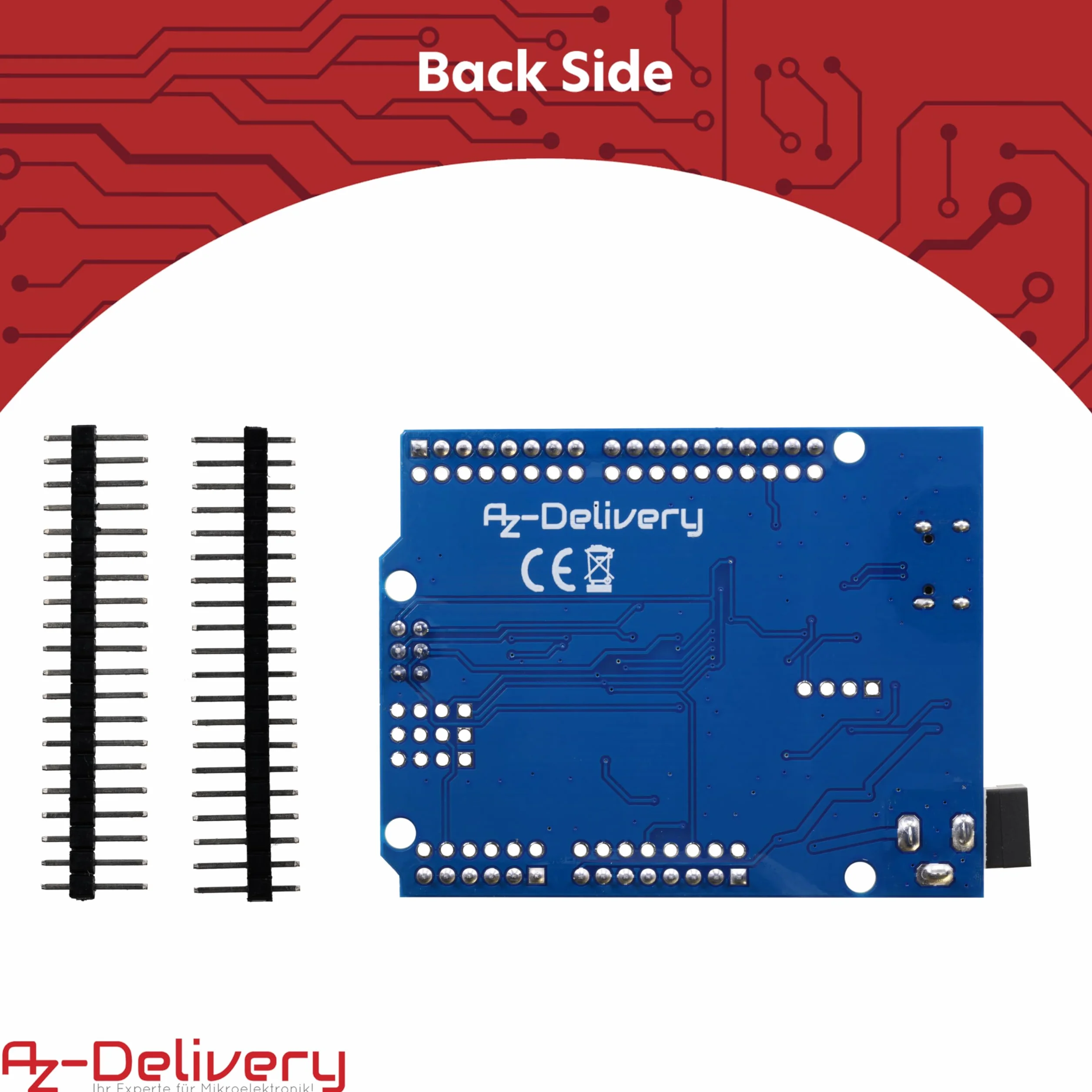 AZDelivery 1 x płytka mikrokontrolera AZ-ATmega328-Board ze złączem USB-C łącznie z e-bookiem