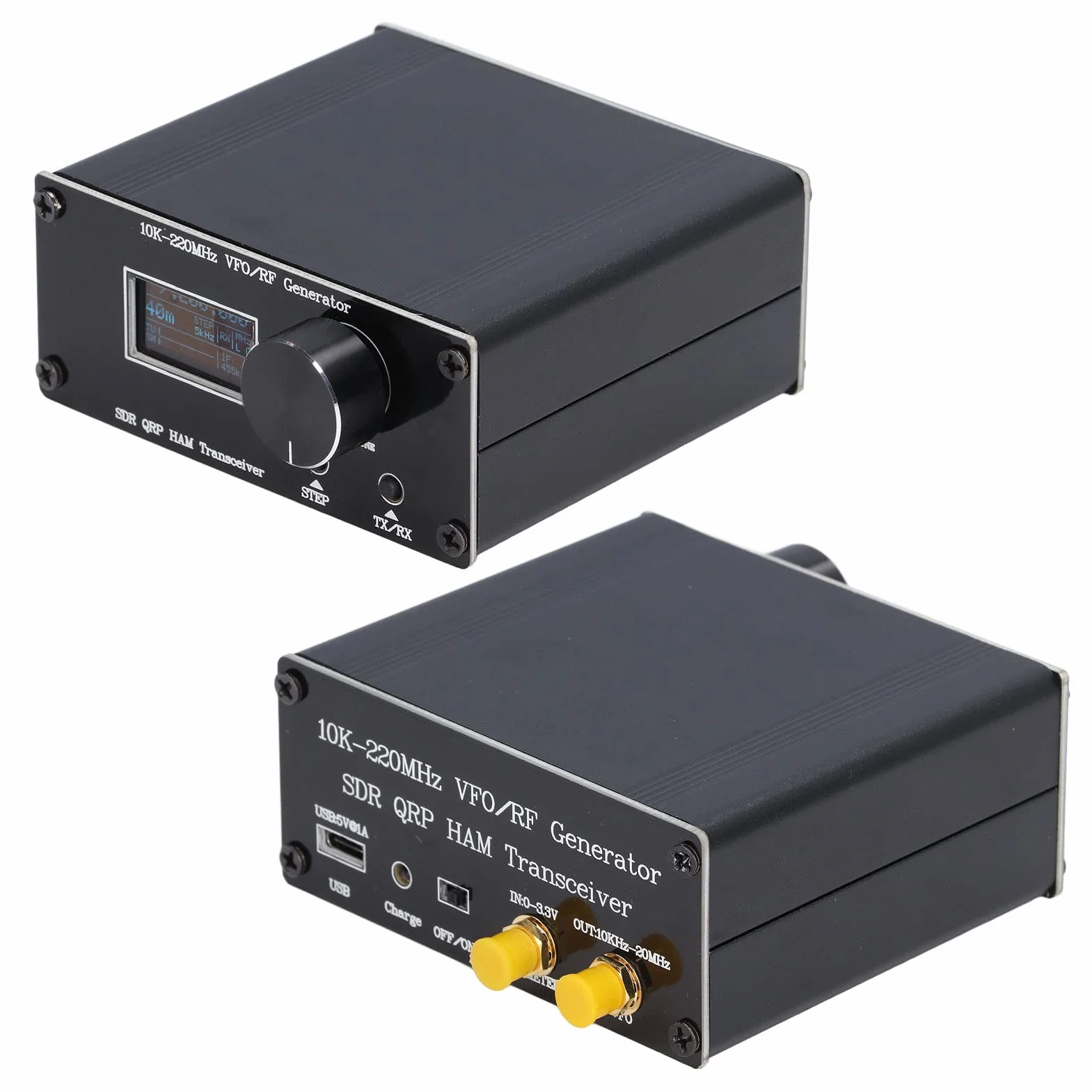 Nadajnik-odbiornik SDR QRP HF, Oscylator o Zmiennej Częstotliwości 10K-220 MHz, Oscylator o Zmiennej Częstotliwości HAM Generator VFO RF, Nadajnik-odbiornik Radiowy HAM, z Kablem do Transmisji Danych