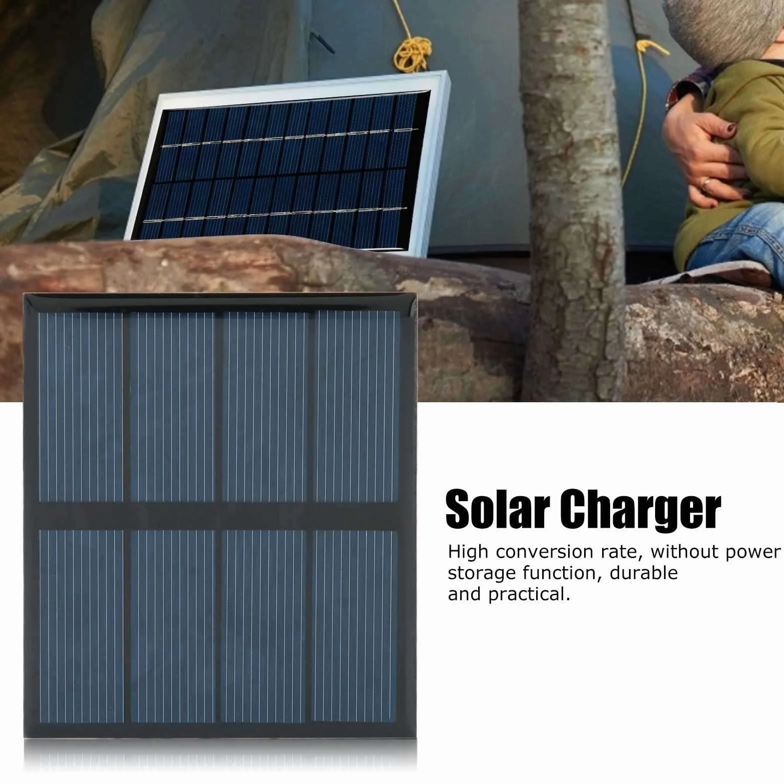 Mini Panel Słoneczny 0.7W 5V 140mA, Epoksydowy, 70x70mm, Przenośny, do Urządzeń Małej Mocy